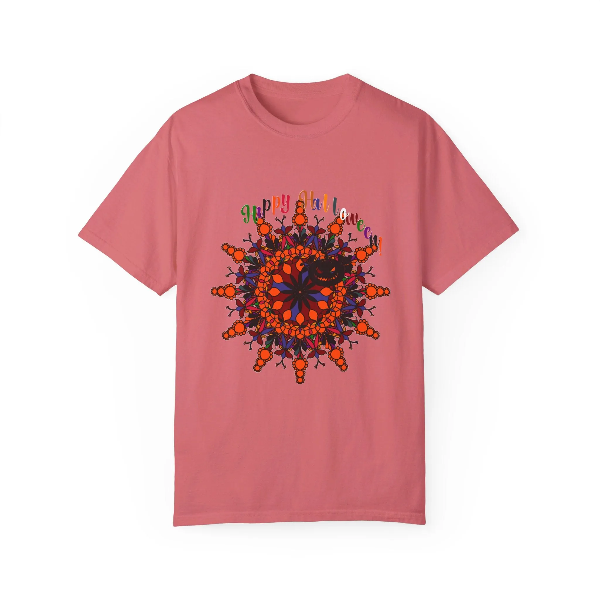 Handmade Pumpkin Mandala Tee - Unisex Mandala Design