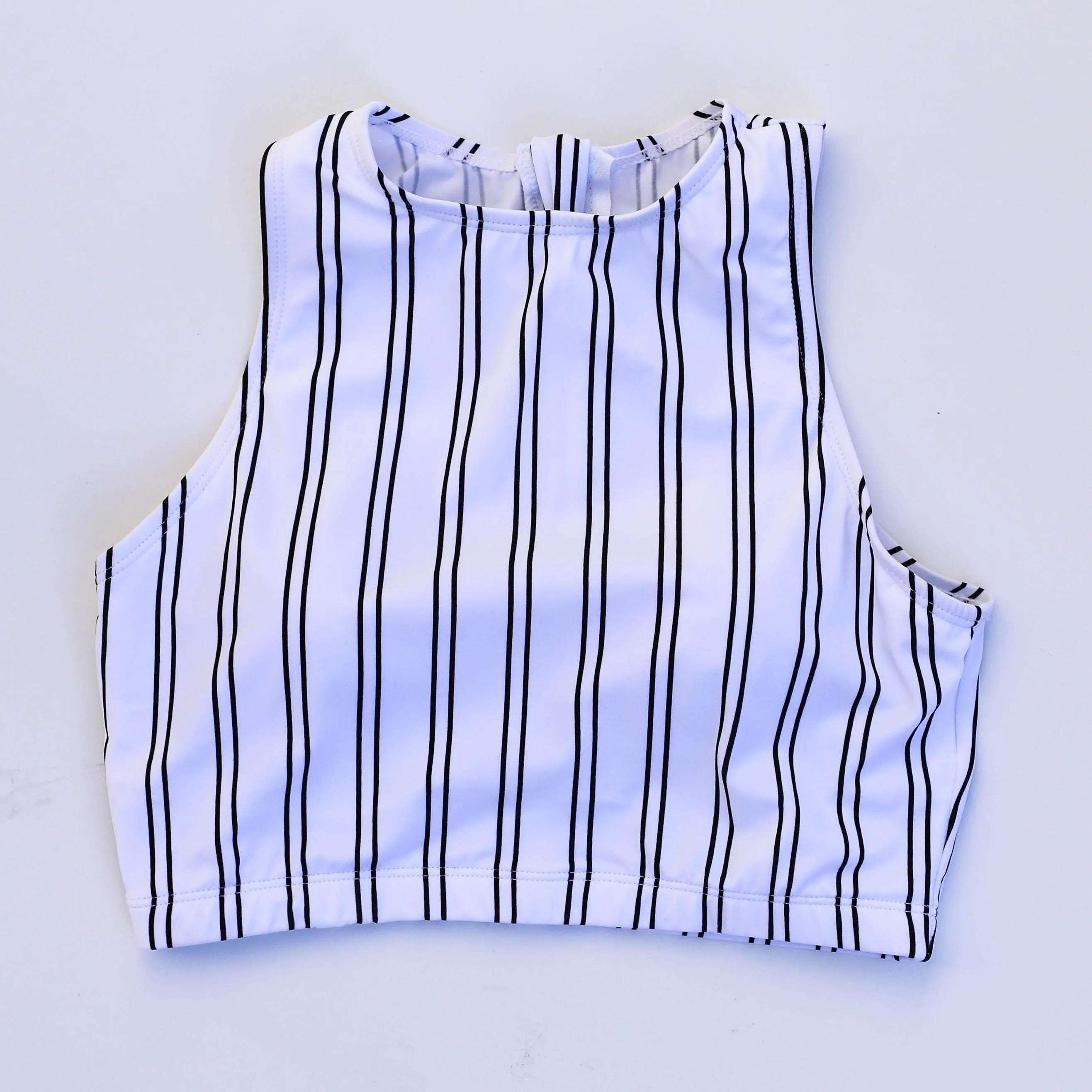 Hello Bombshell Top | White & Black Stripes | Final Sale