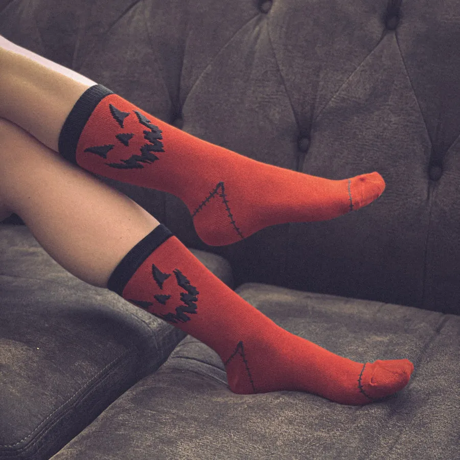 Jack-O-Lantern Pumpkin Socks