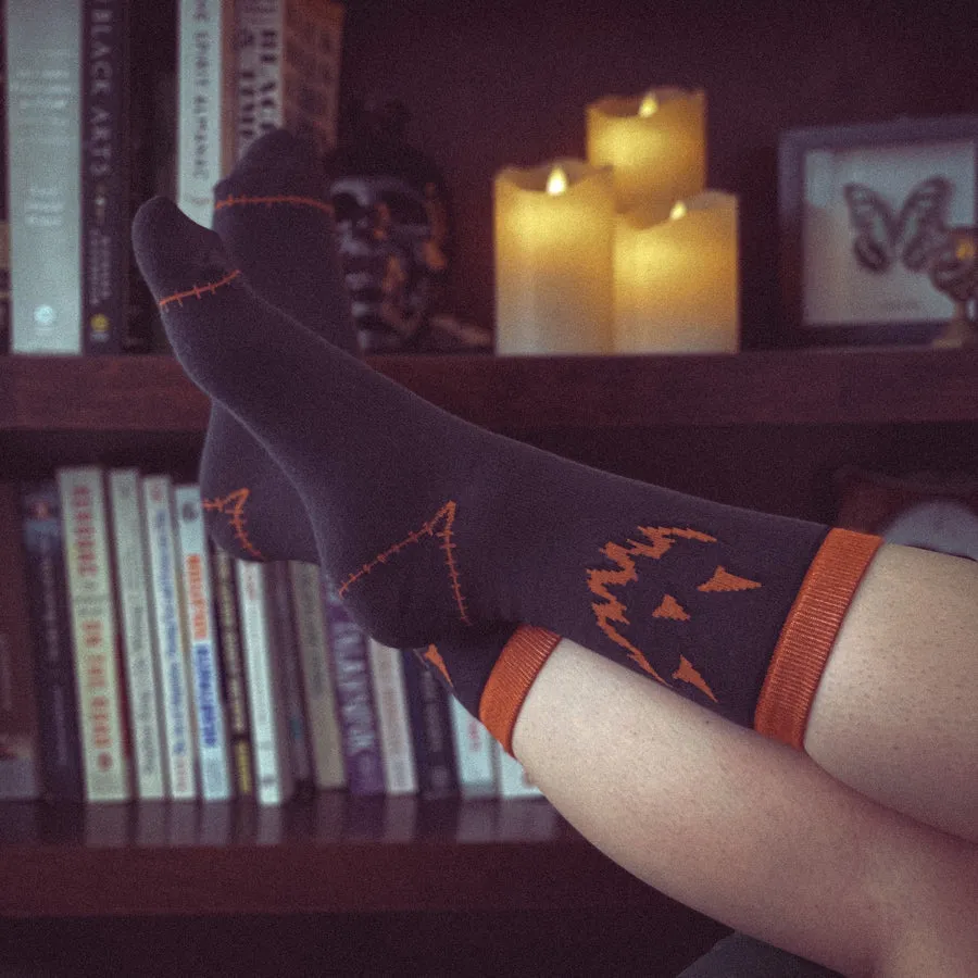 Jack-O-Lantern Pumpkin Socks