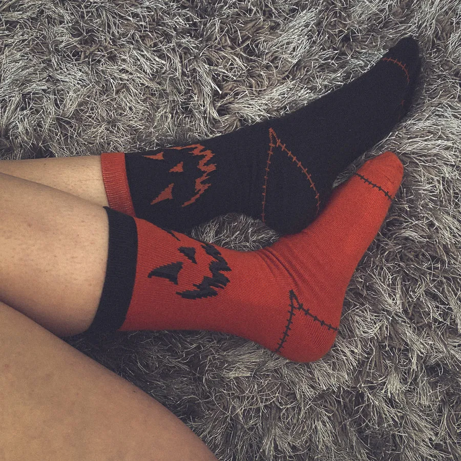 Jack-O-Lantern Pumpkin Socks