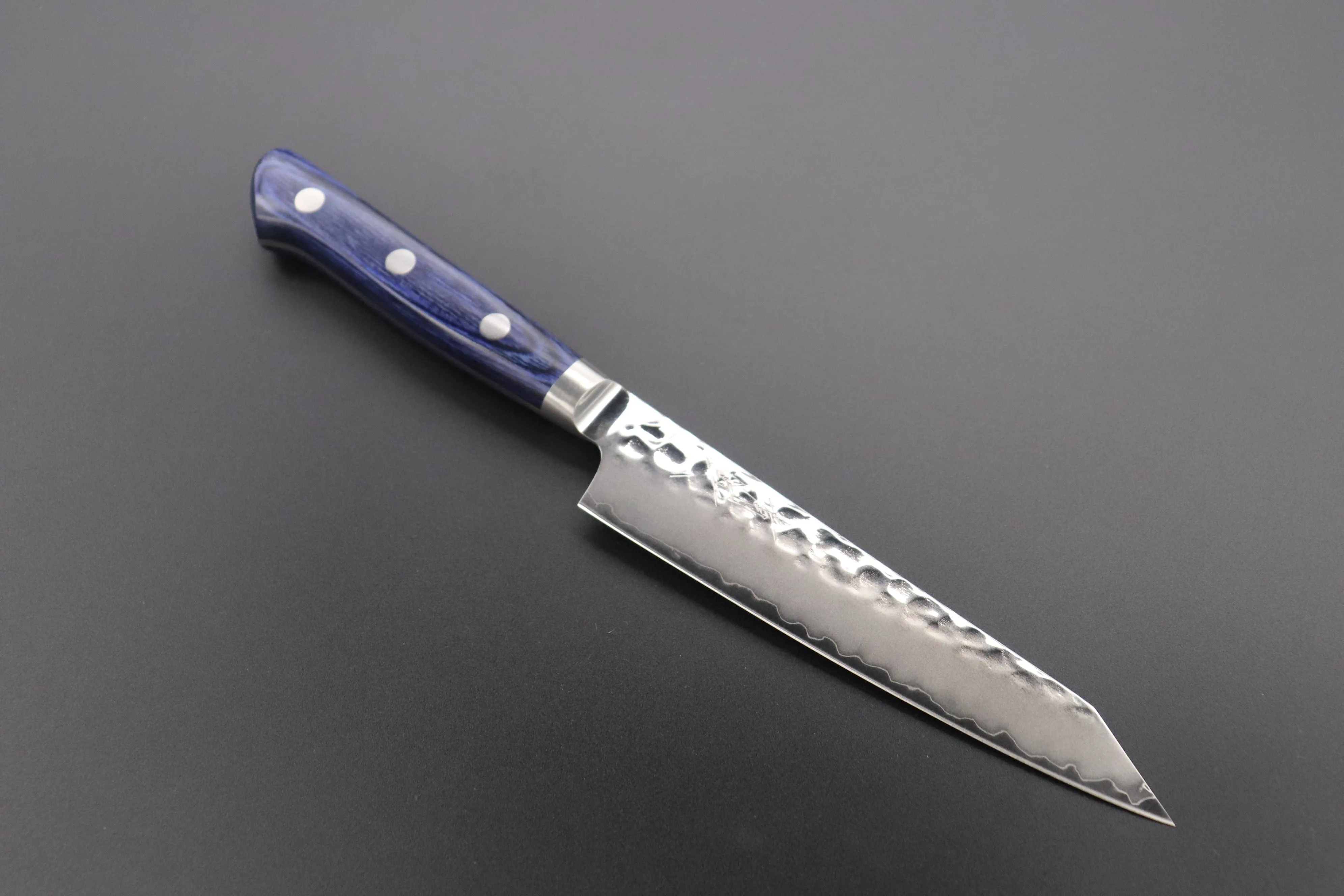 JCK Natures 青雲 Blue Clouds Series BC-1 AUS-10 Tsuchime Hammered Kiritsuke (Bunka) Petty 140mm (5.5 inch)