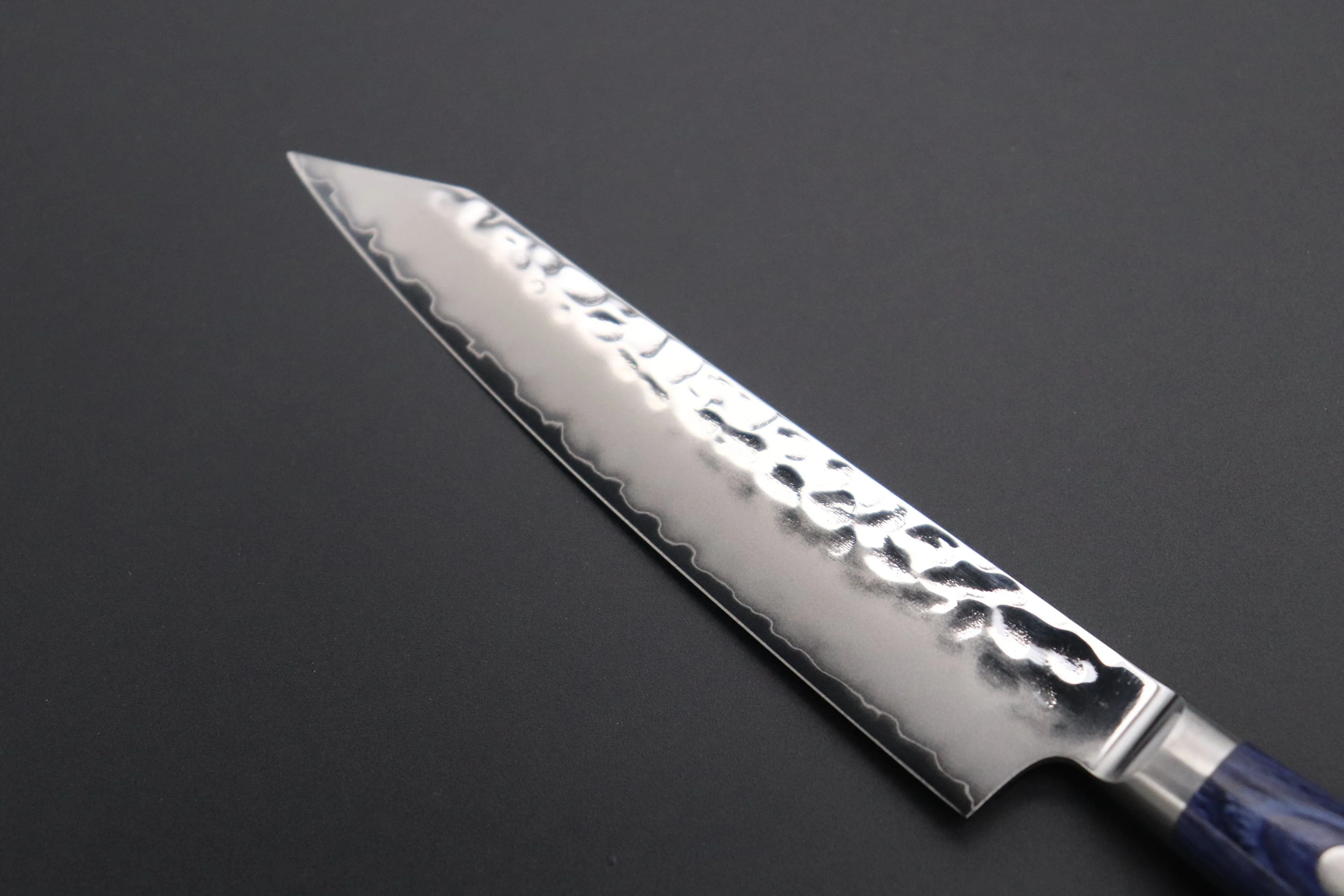 JCK Natures 青雲 Blue Clouds Series BC-1 AUS-10 Tsuchime Hammered Kiritsuke (Bunka) Petty 140mm (5.5 inch)