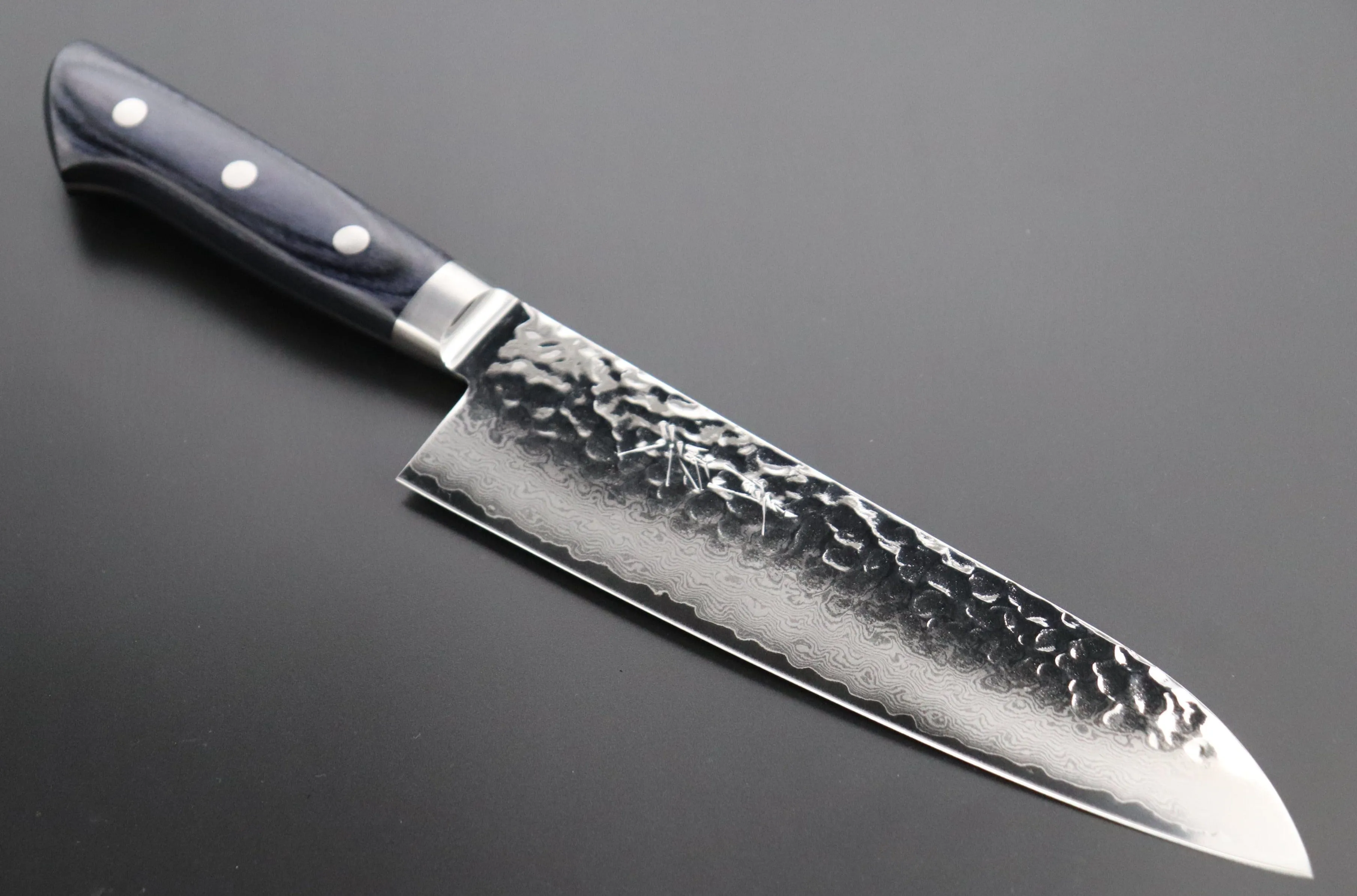 JCK Natures Blue Clouds Series VG-10 Tsuchime Damascus Petty 135mm & Santoku 180mm (BCDP-PS 2Pcs Set)