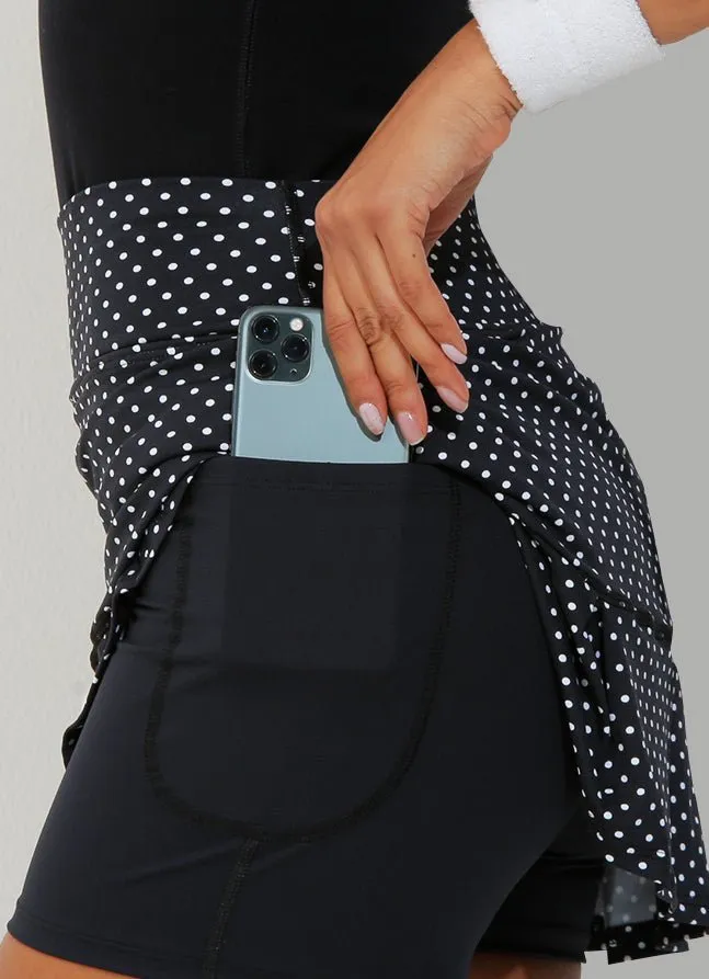 JoJo Skirt (Black Polka Dot) - Petite