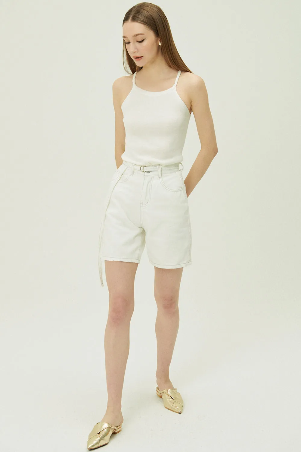 Lindy Belted Bermuda Shorts