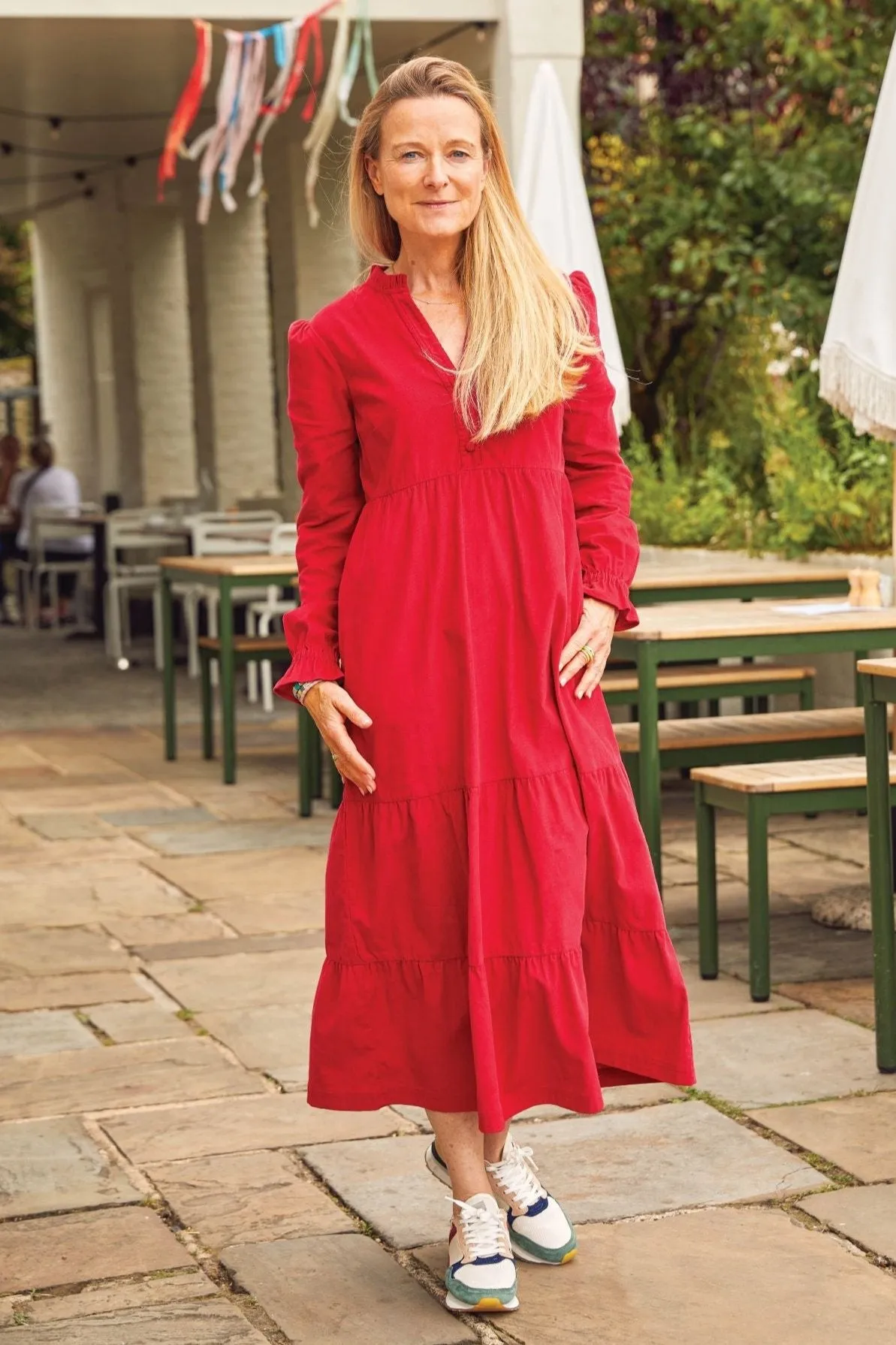 Liv Corduroy Dress | Red