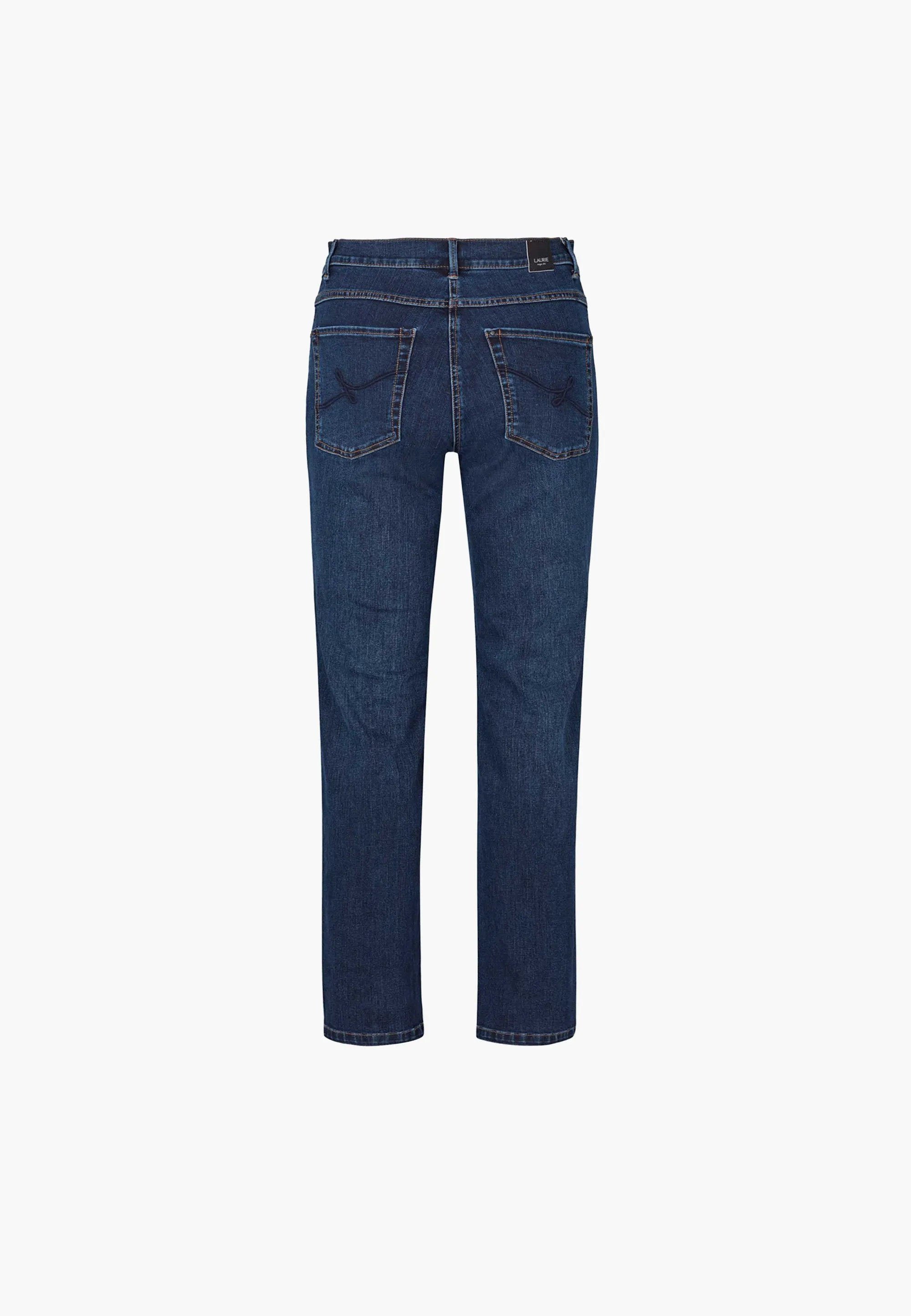 Marple Straight - Medium Length - Washed Dark Blue Denim