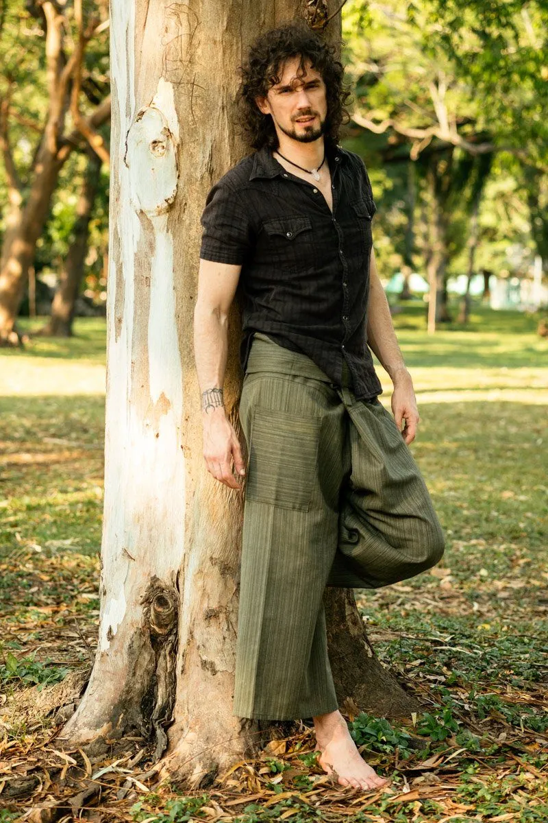 Men's Olive Green Fisherman Pants