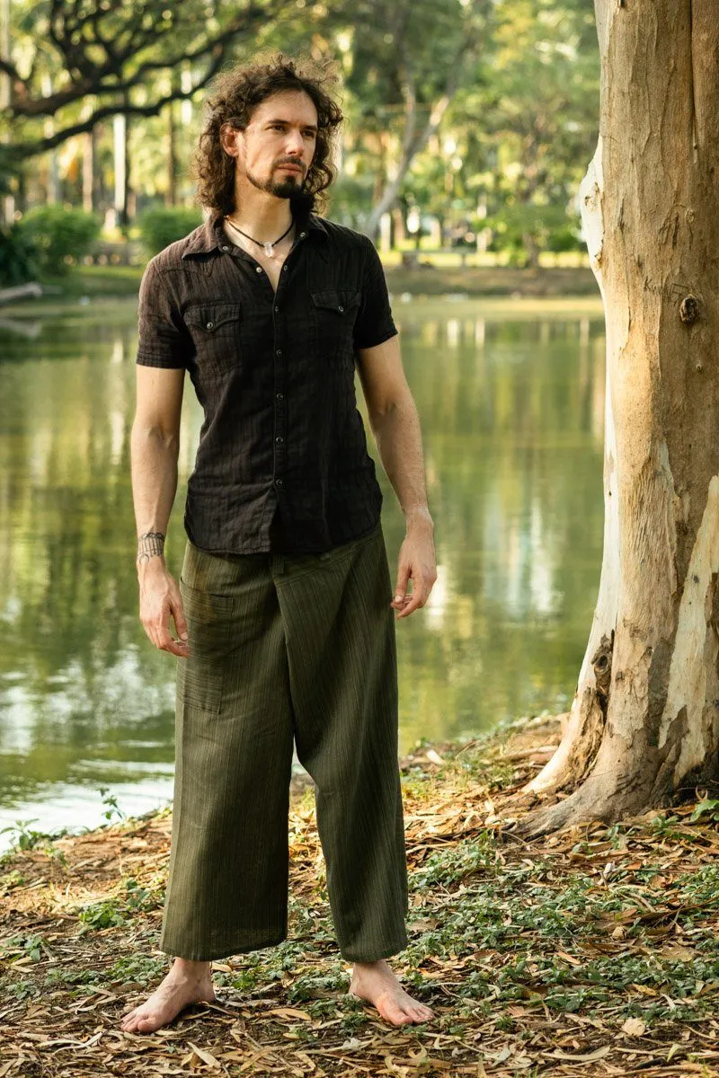 Men's Olive Green Fisherman Pants