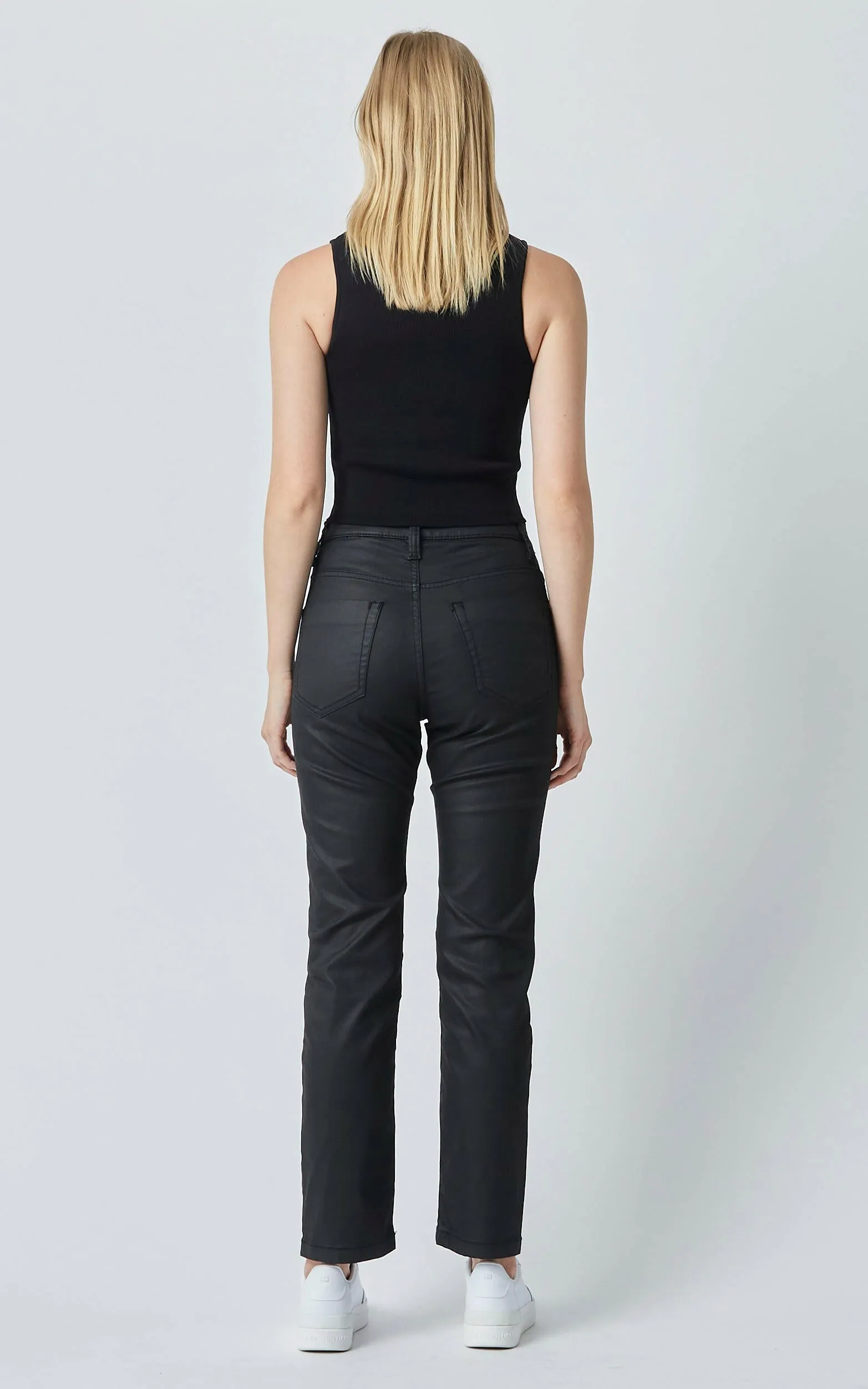 Mika Coated Denim Straight Leg Jeans