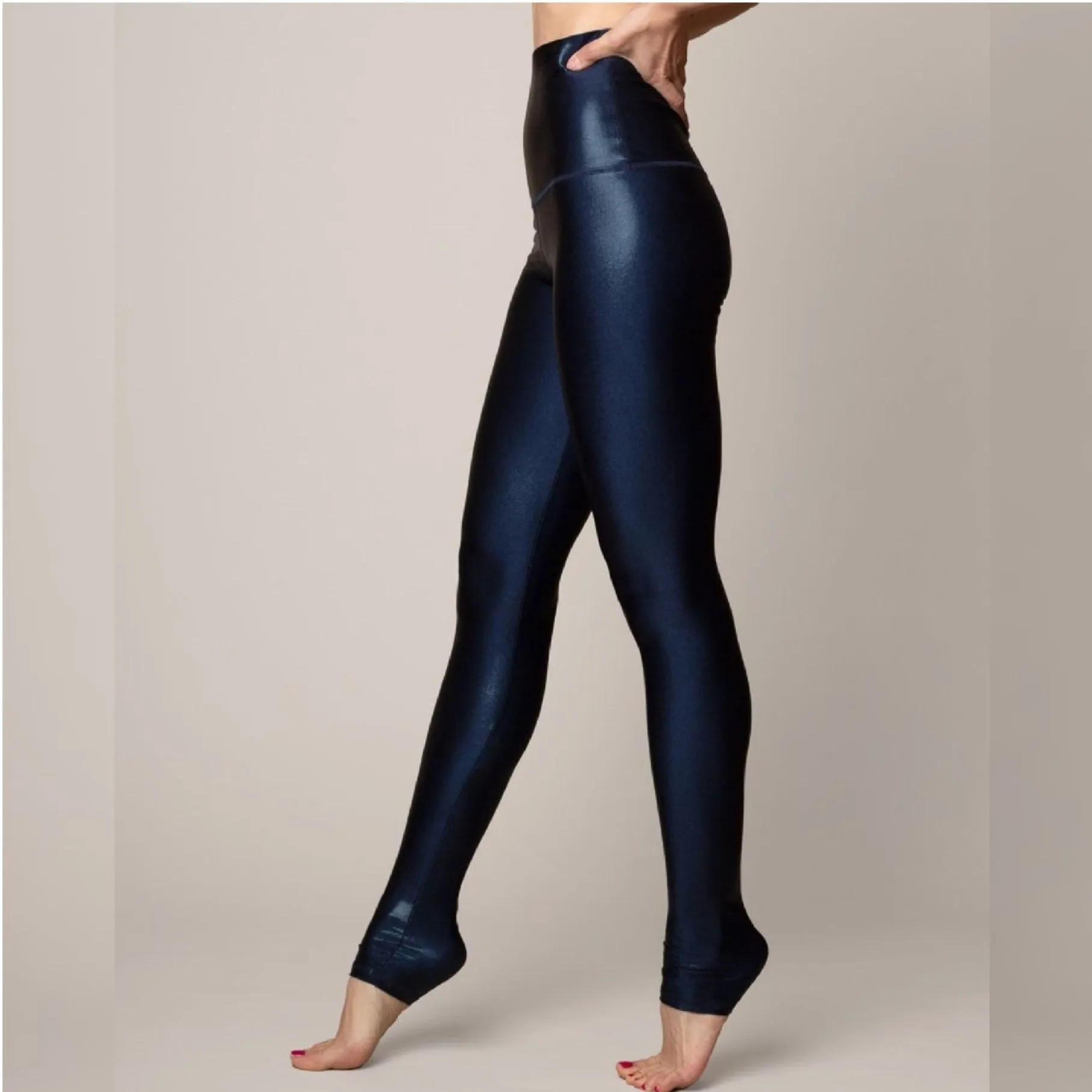 Navy Shimmer Long Legging