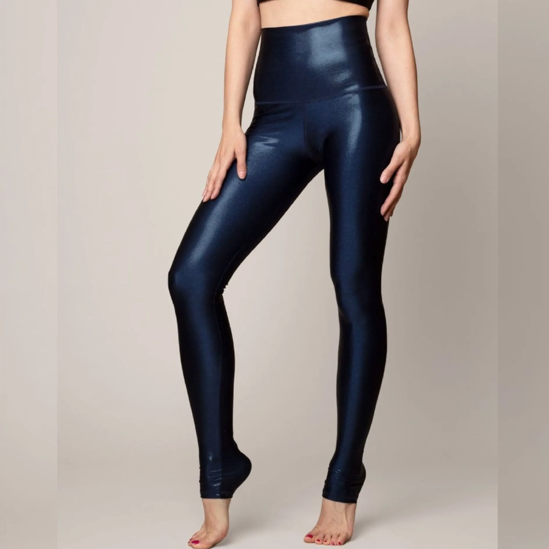 Navy Shimmer Long Legging