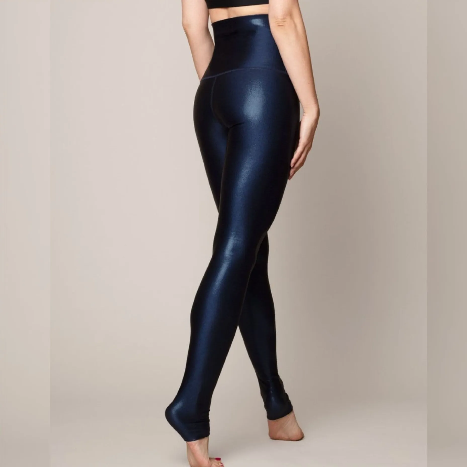 Navy Shimmer Long Legging