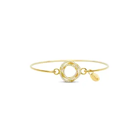 Pave' Icon Bracelet Tri-O Gold Tone