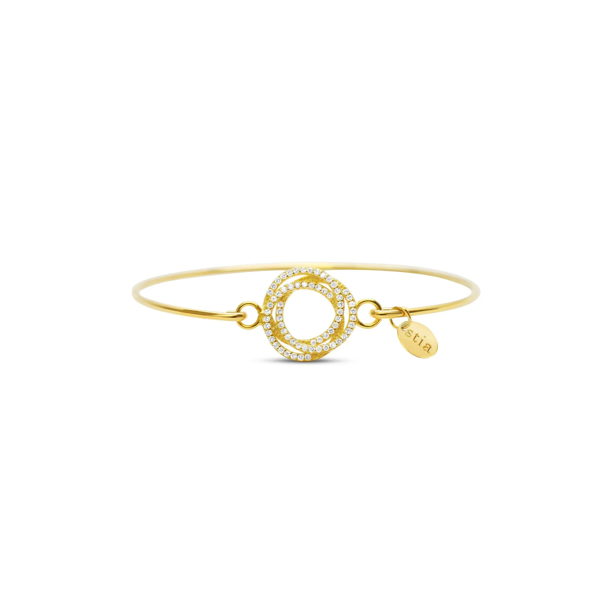 Pave' Icon Bracelet Tri-O Gold Tone