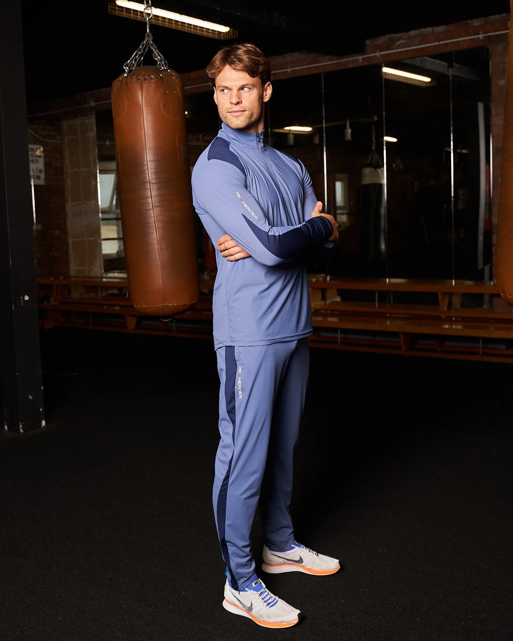 PBK//Mercier Performance Trackpants Petrol Blue