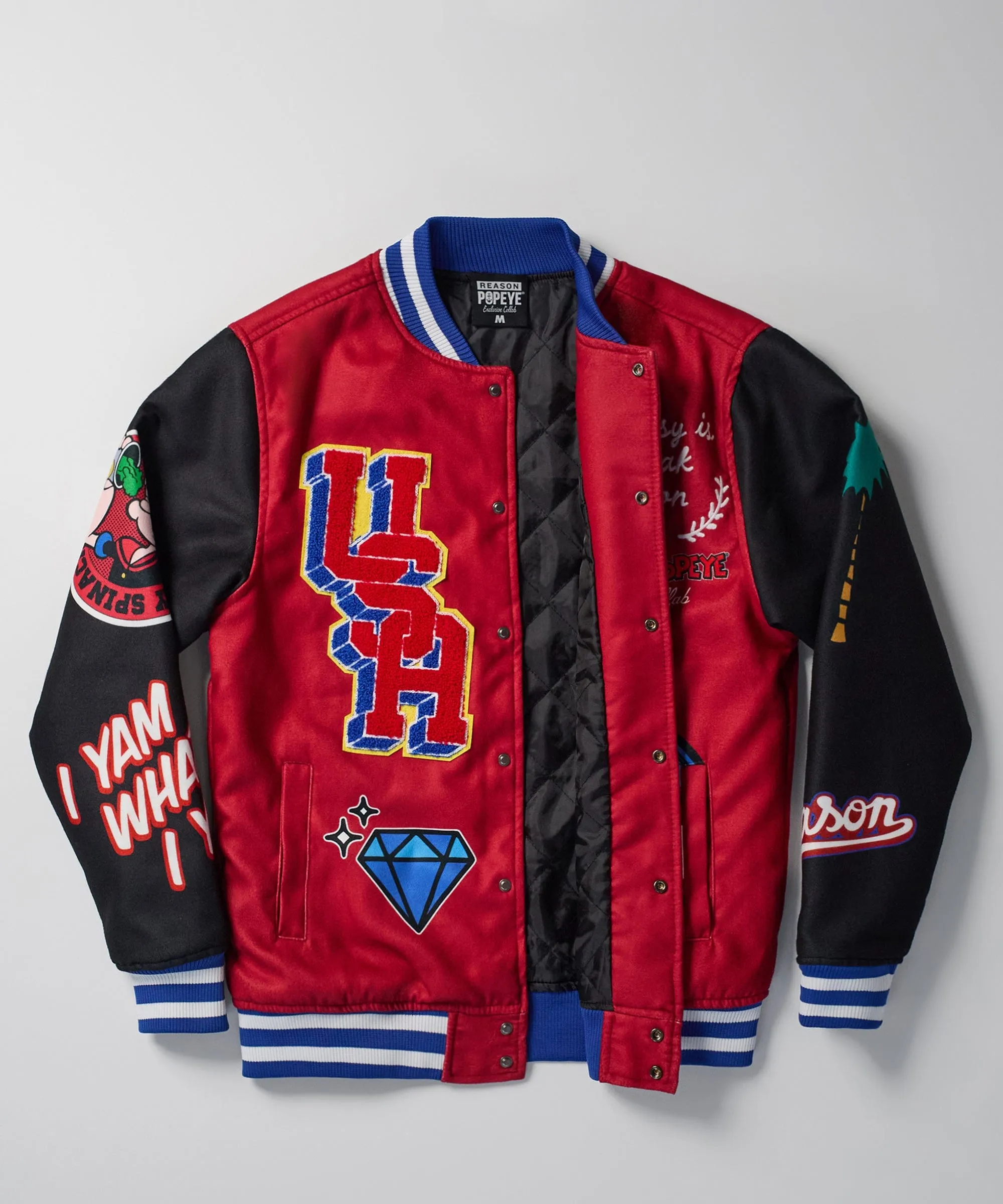 Popeye USA Wool Varsity Jacket - Red