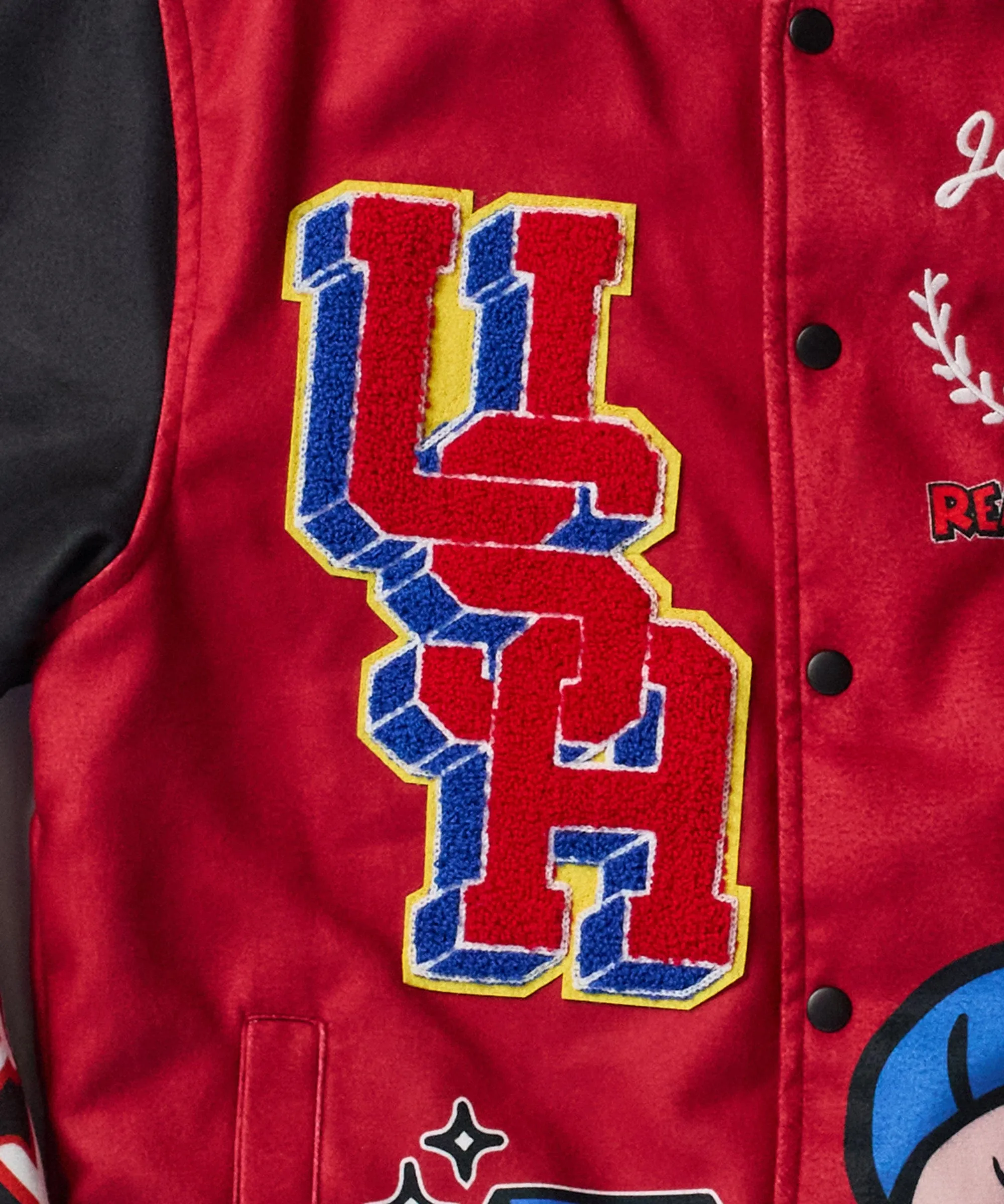 Popeye USA Wool Varsity Jacket - Red