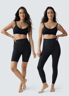 Postpartum Legging   Bike Short - Two-Pack