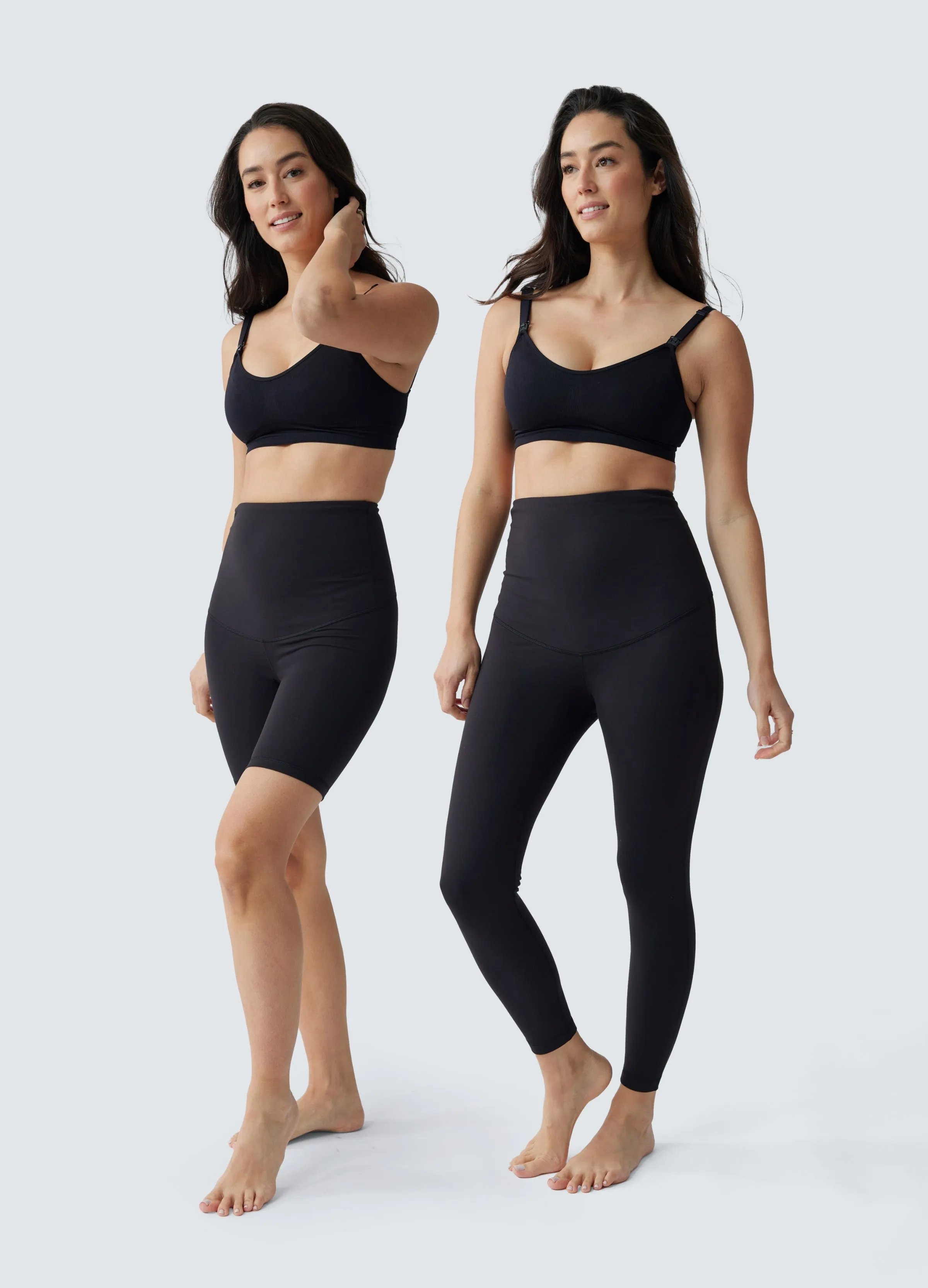 Postpartum Legging   Bike Short - Two-Pack