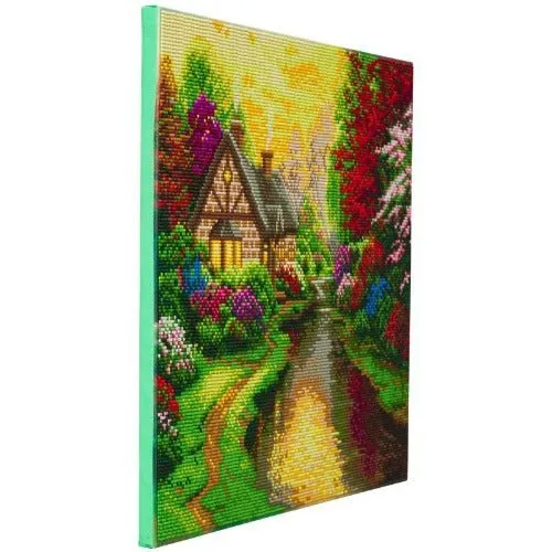 "A Quiet Evening" by Thomas Kinkade Crystal Art Kit 40x50cm