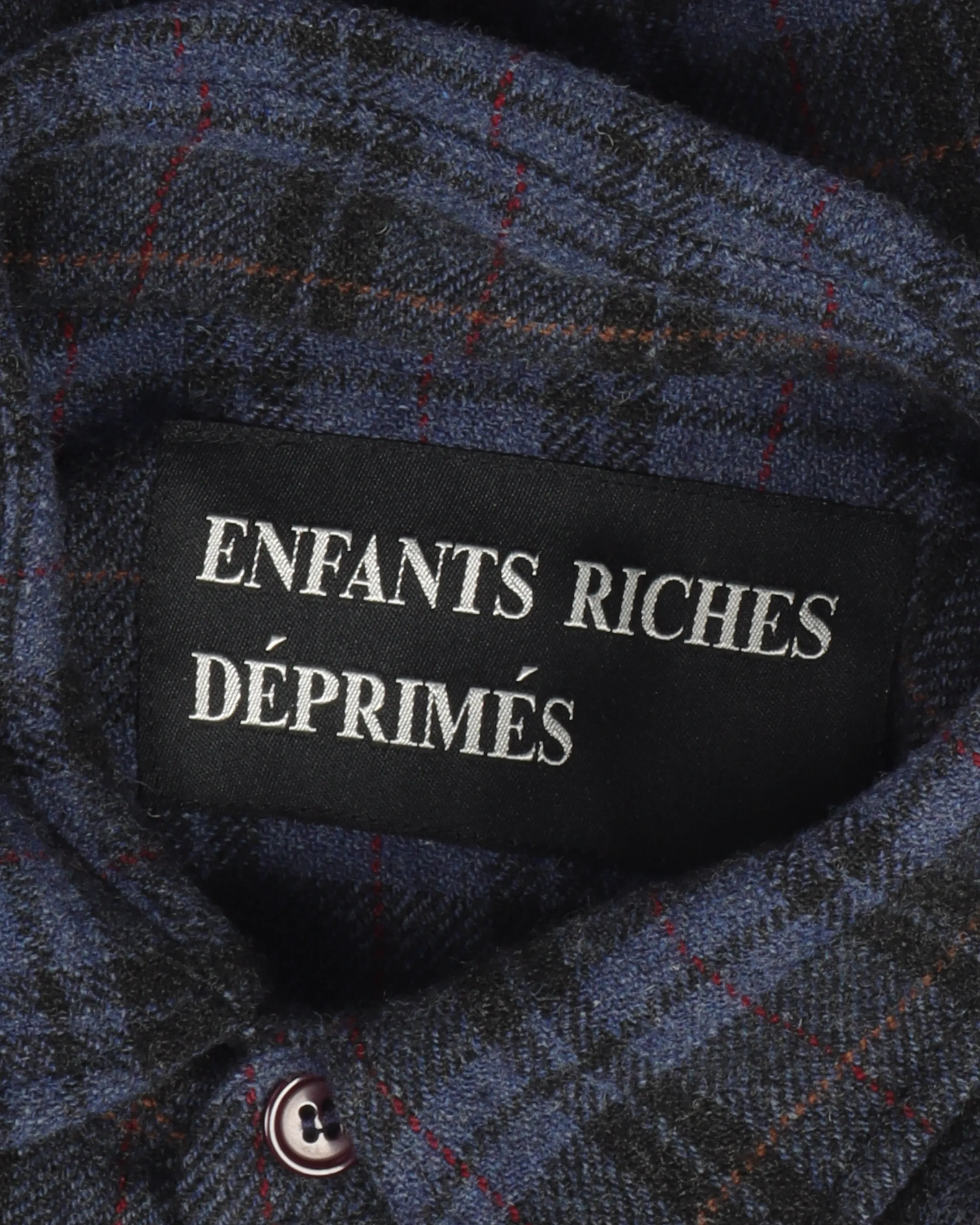 "Frozen Beauties" Patched Wool Flannel Shirt