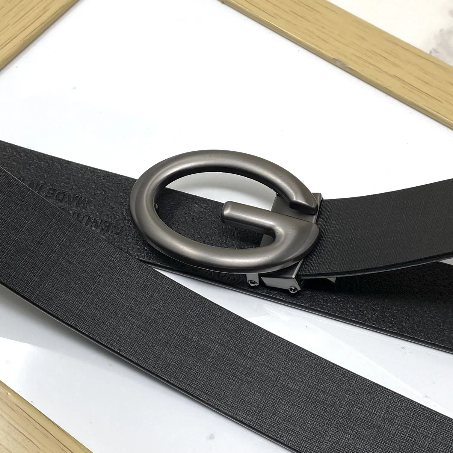 Simple G-Design Formal and Leather Strap Belt-JonasParamount