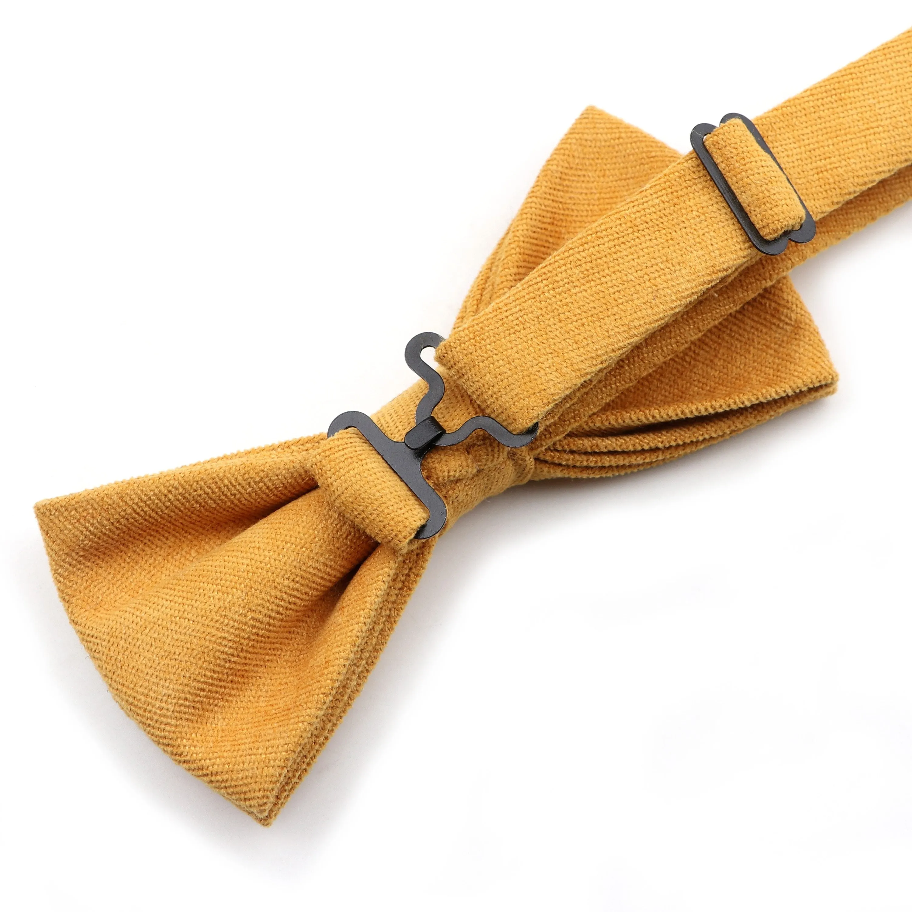 Solid Soft Cotton Bow Tie Pre-Tied