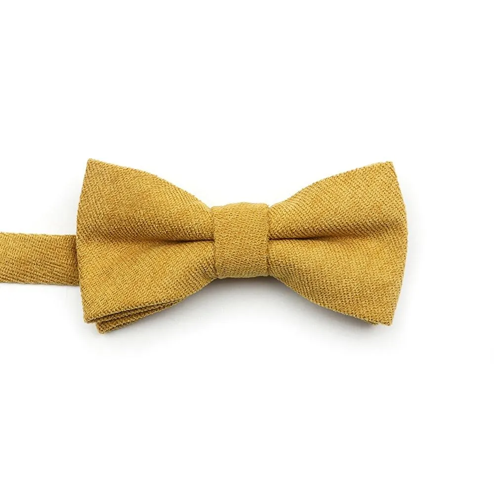 Solid Soft Cotton Bow Tie Pre-Tied