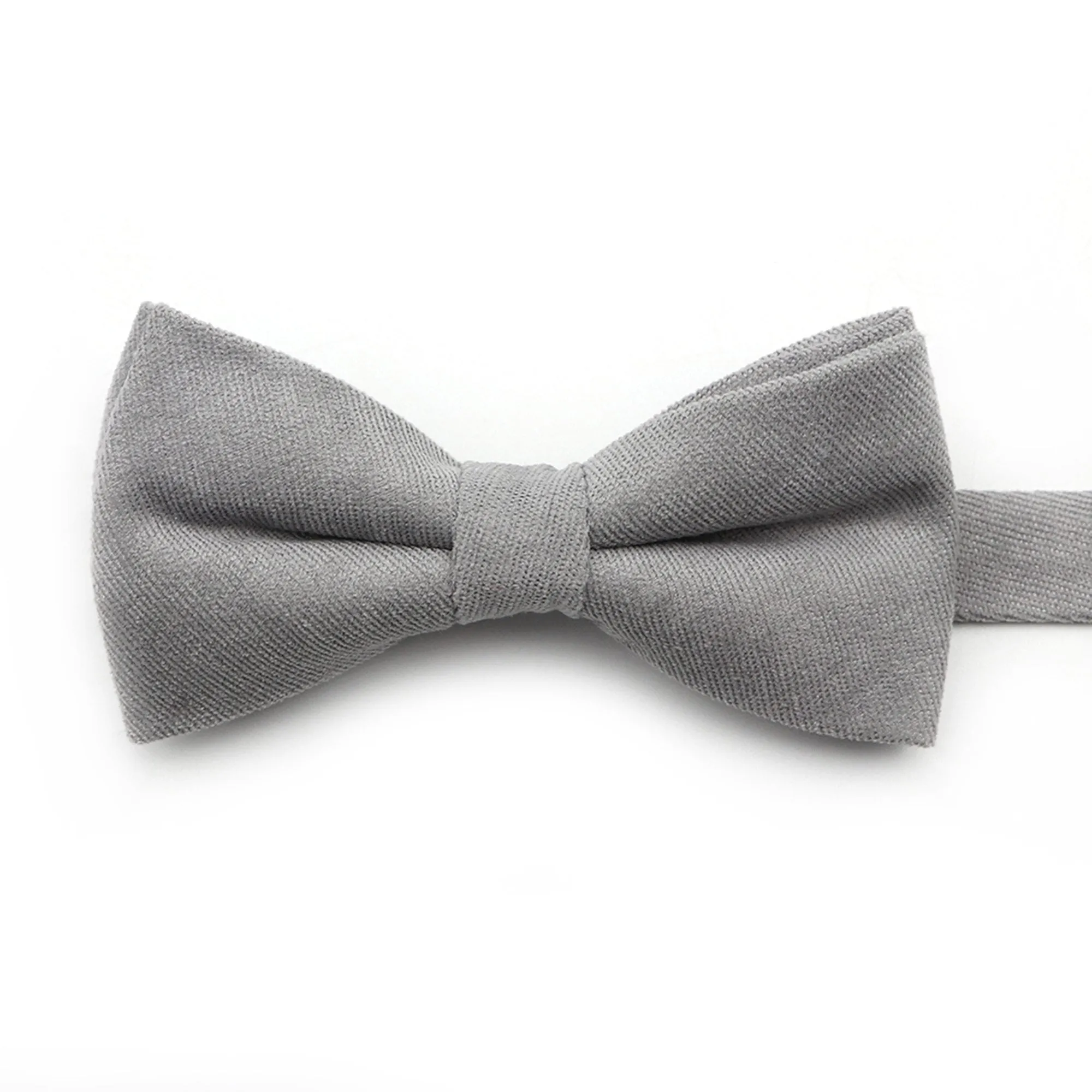 Solid Soft Cotton Bow Tie Pre-Tied