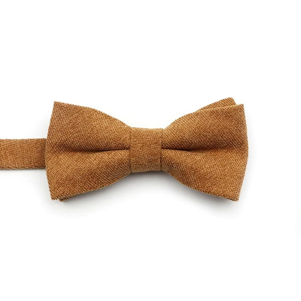 Solid Soft Cotton Bow Tie Pre-Tied