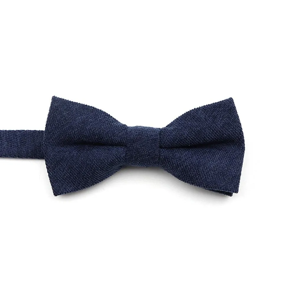 Solid Soft Cotton Bow Tie Pre-Tied