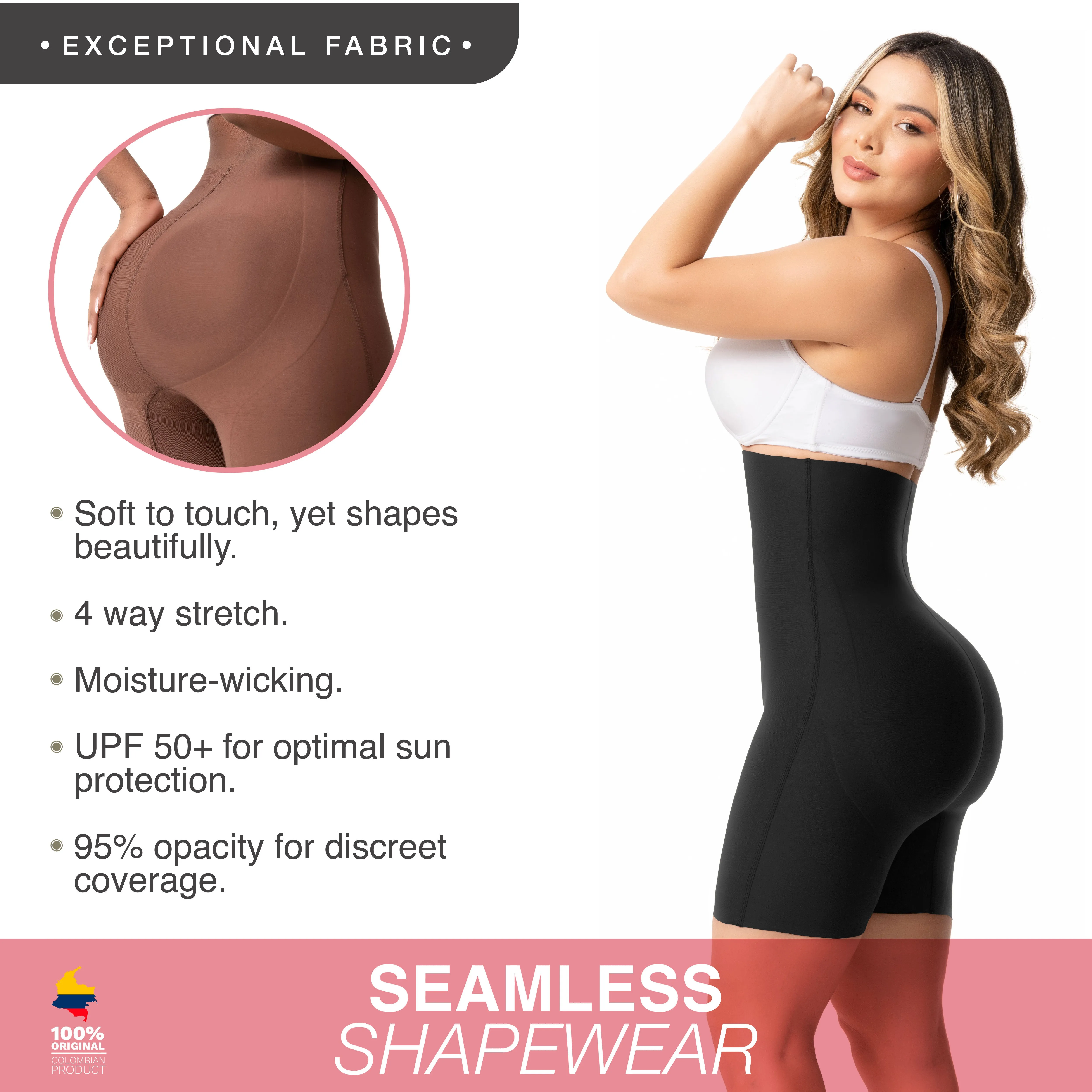 Sonryse SP42NC High Waisted Short Butt Lifter Tummy Control Girdle