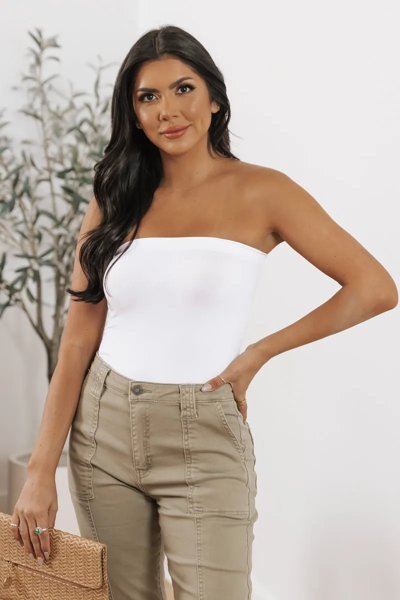 Stretchy Basic Strapless Bodysuit - FINAL SALE