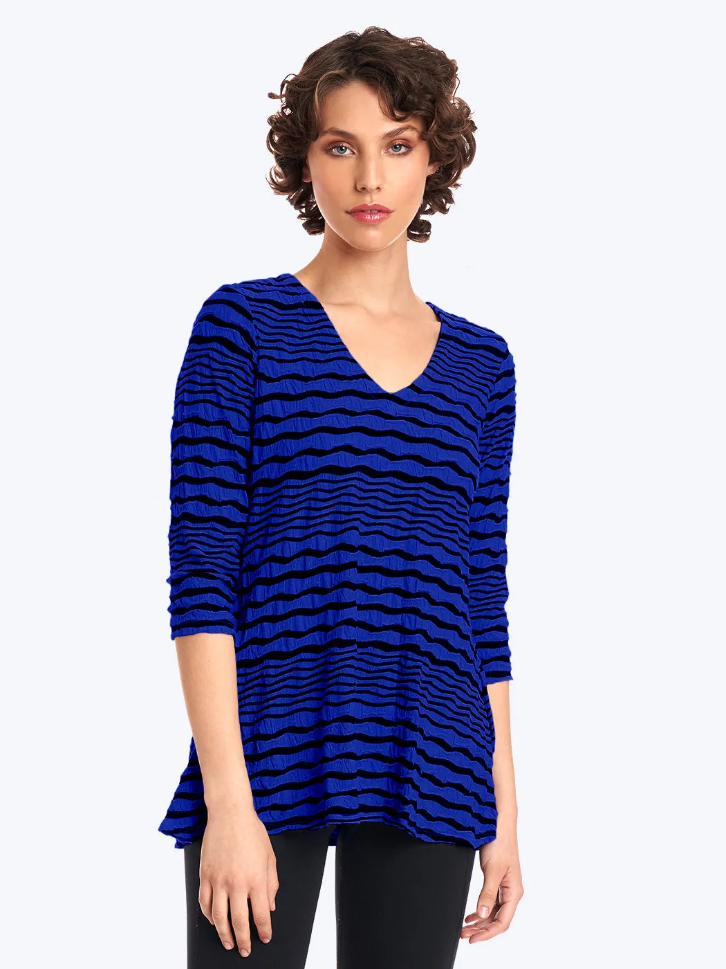 Stripe Knit Jersey Jacquard Leyton Tunic