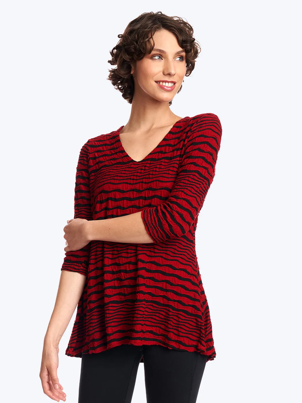 Stripe Knit Jersey Jacquard Leyton Tunic