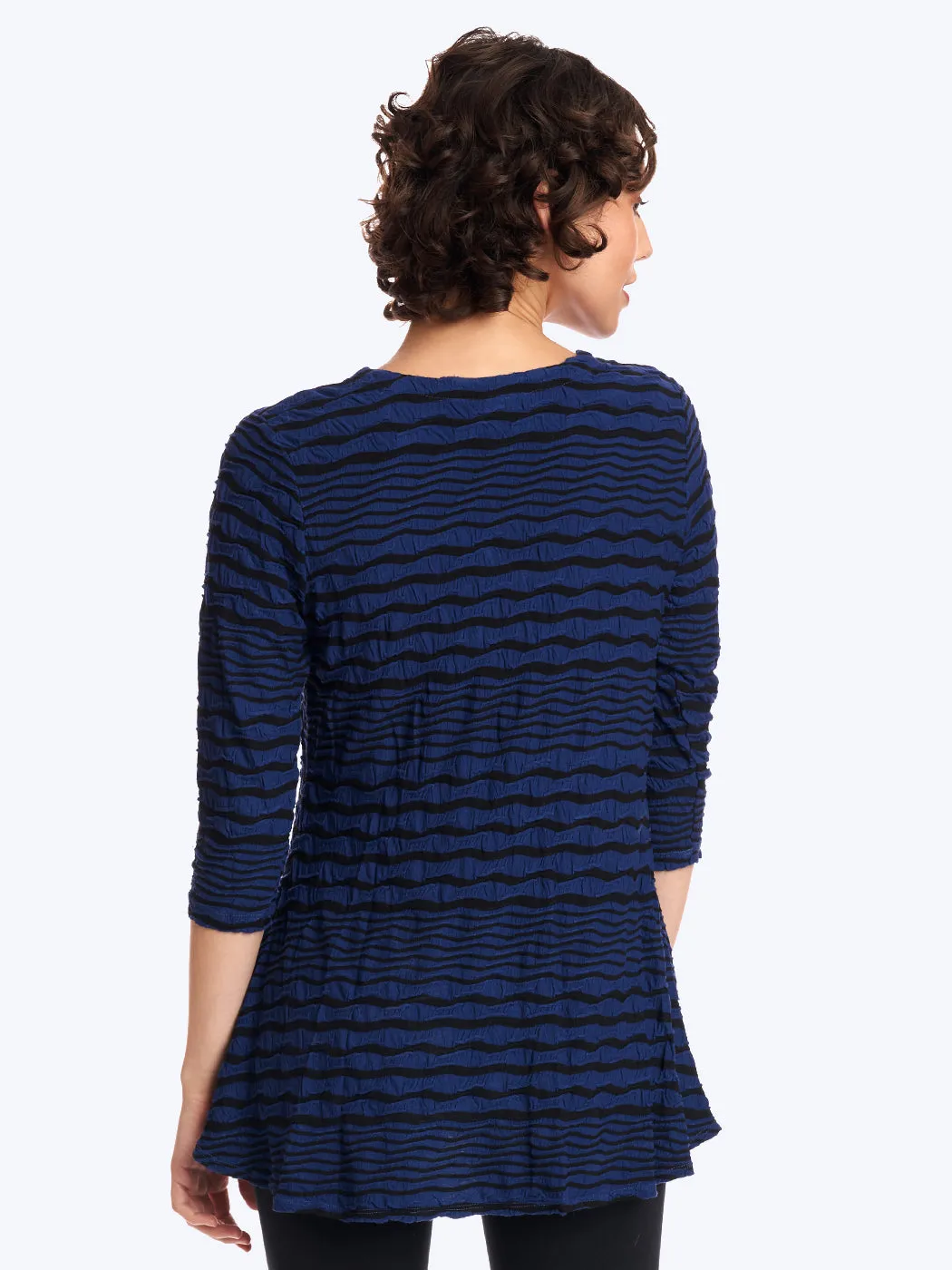 Stripe Knit Jersey Jacquard Leyton Tunic