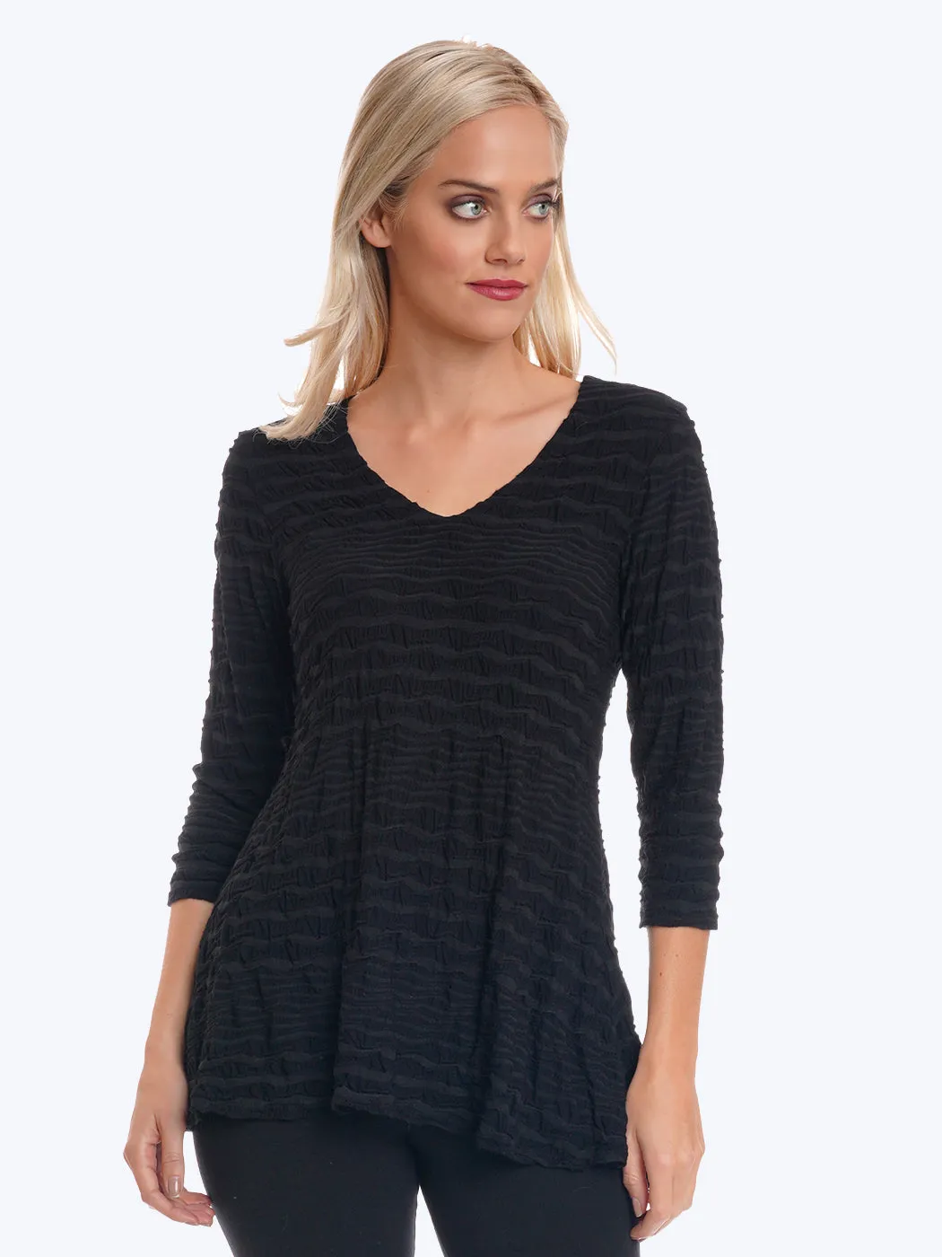 Stripe Knit Jersey Jacquard Leyton Tunic