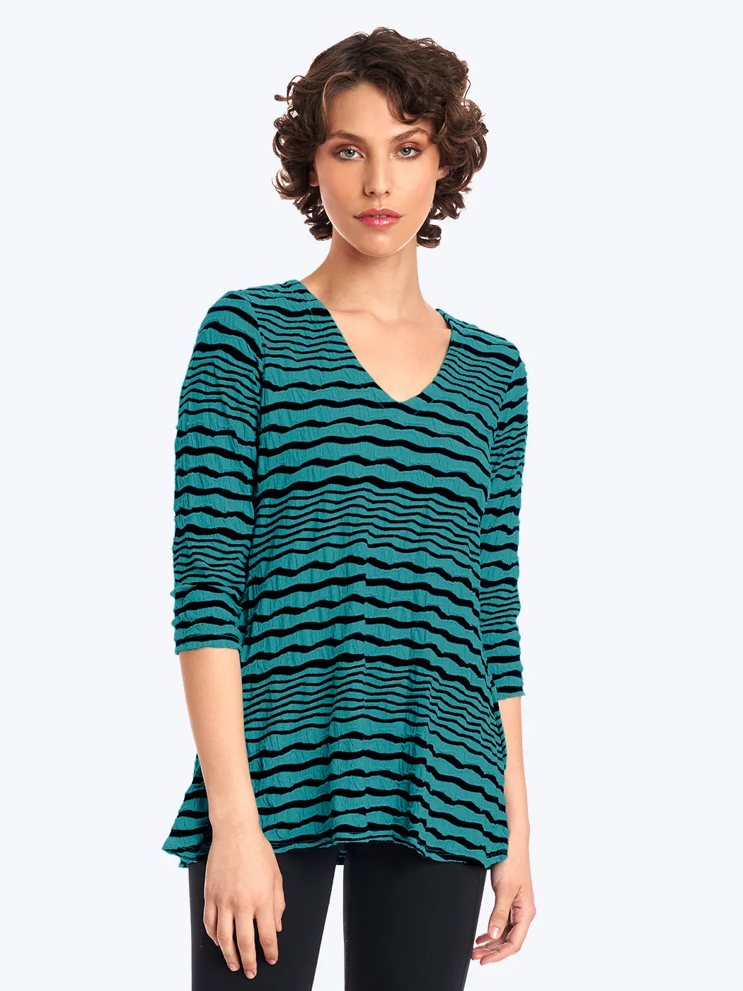 Stripe Knit Jersey Jacquard Leyton Tunic