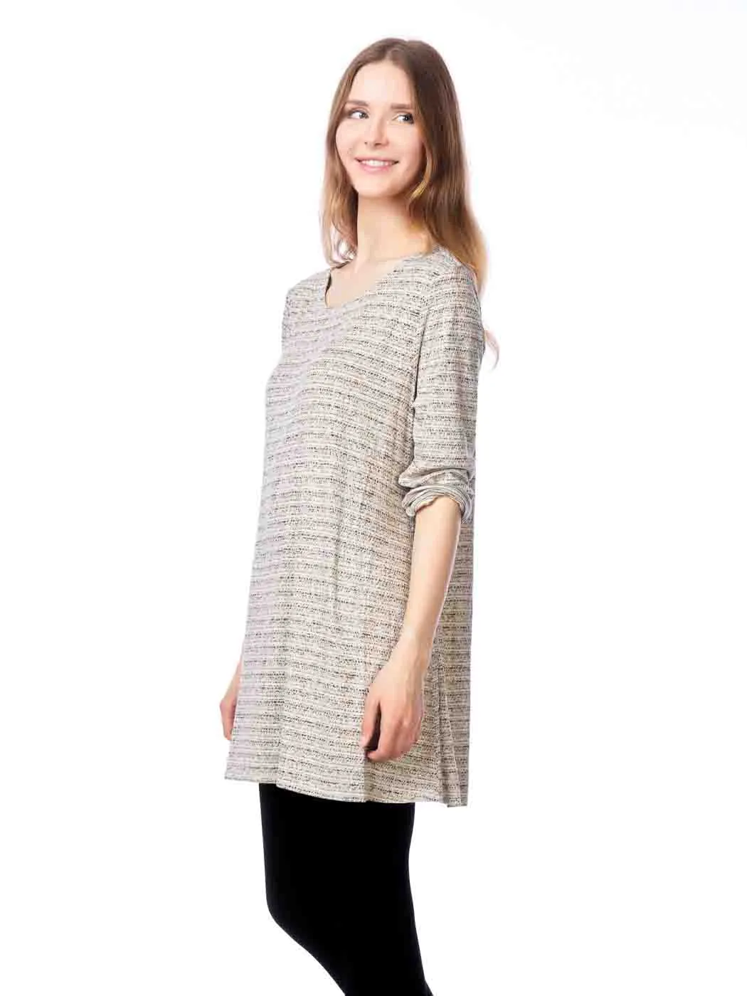 Tianello #62 French Knit Jersey Jacquard "Mara" Tunic