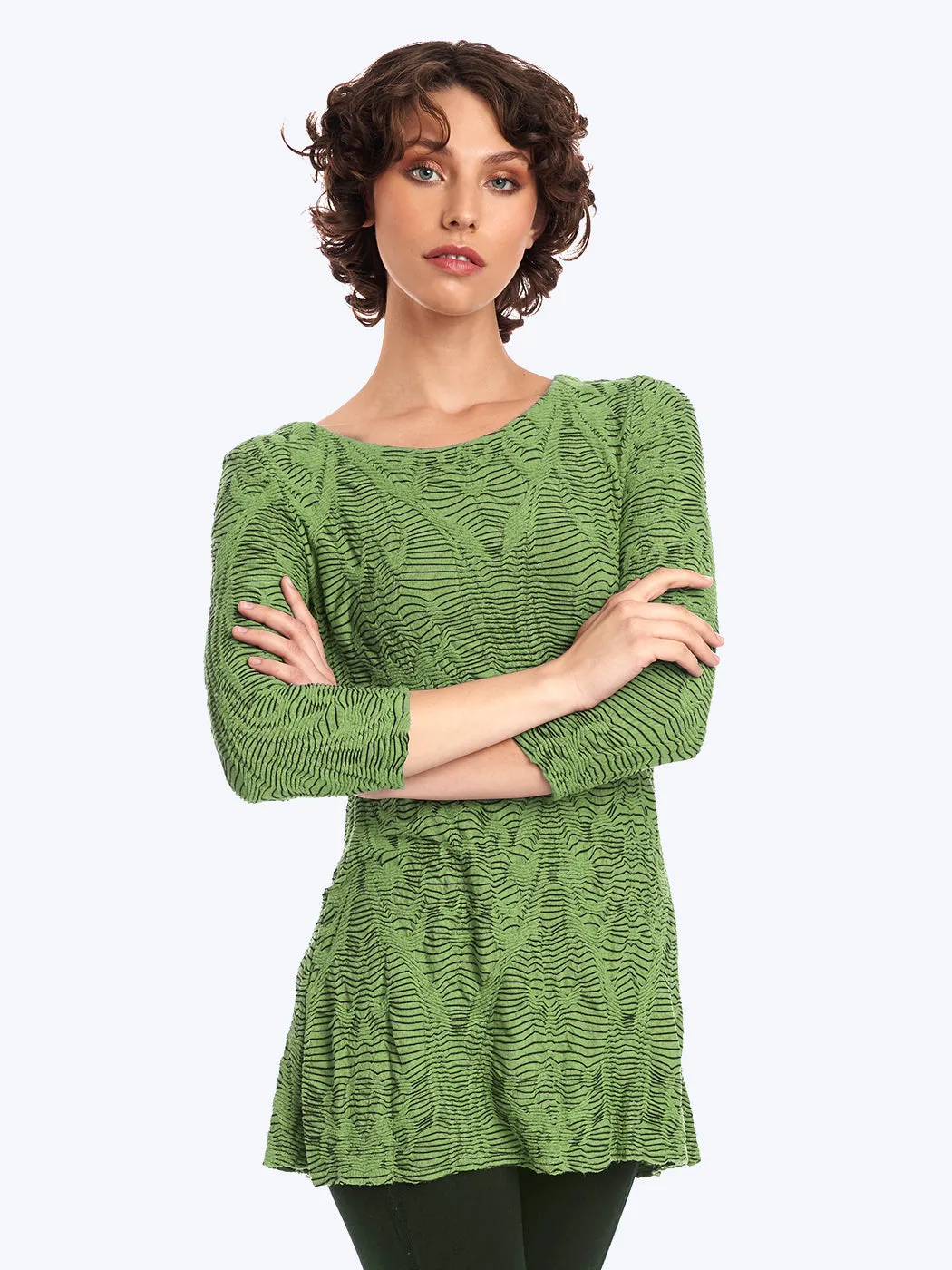 Tianello Crawford Knit Jersey Jacquard Mara Tunic