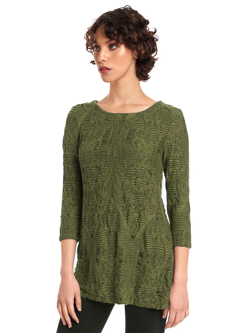 Tianello Crawford Knit Jersey Jacquard Mara Tunic