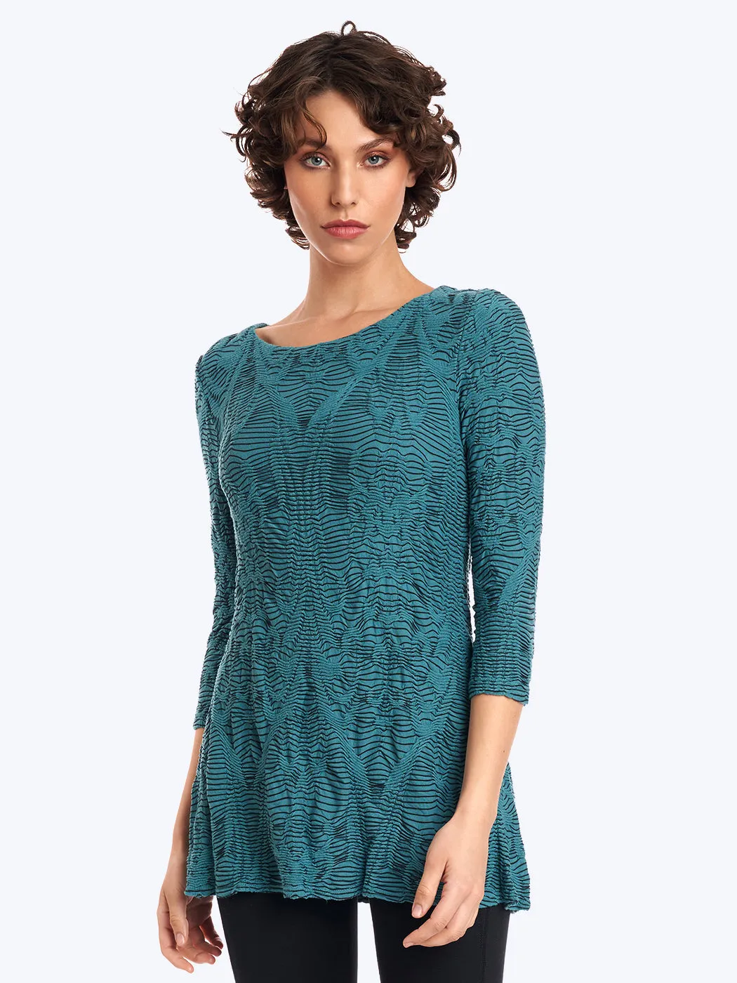 Tianello Crawford Knit Jersey Jacquard Mara Tunic