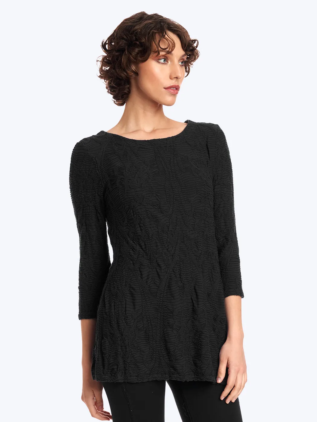 Tianello Crawford Knit Jersey Jacquard Mara Tunic