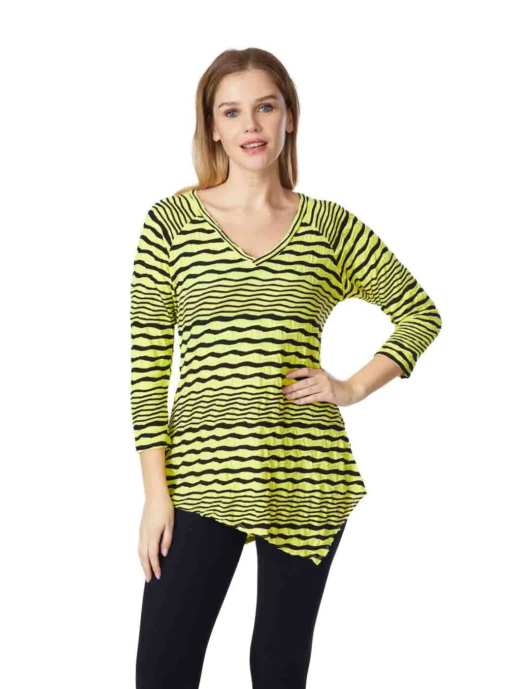 Tianello Stripe Knit Jersey Jacquard "Toni" Tunic