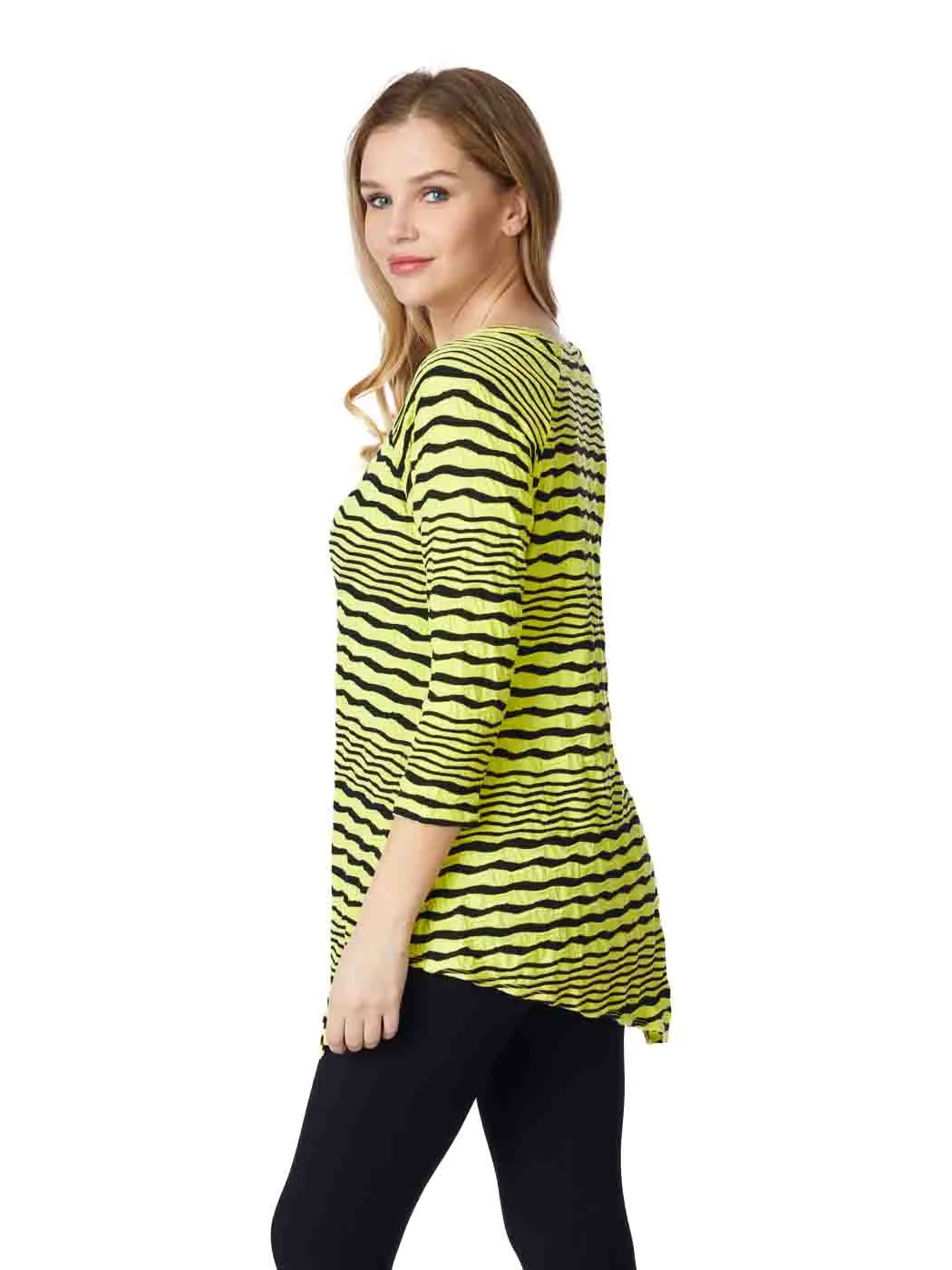 Tianello Stripe Knit Jersey Jacquard "Toni" Tunic