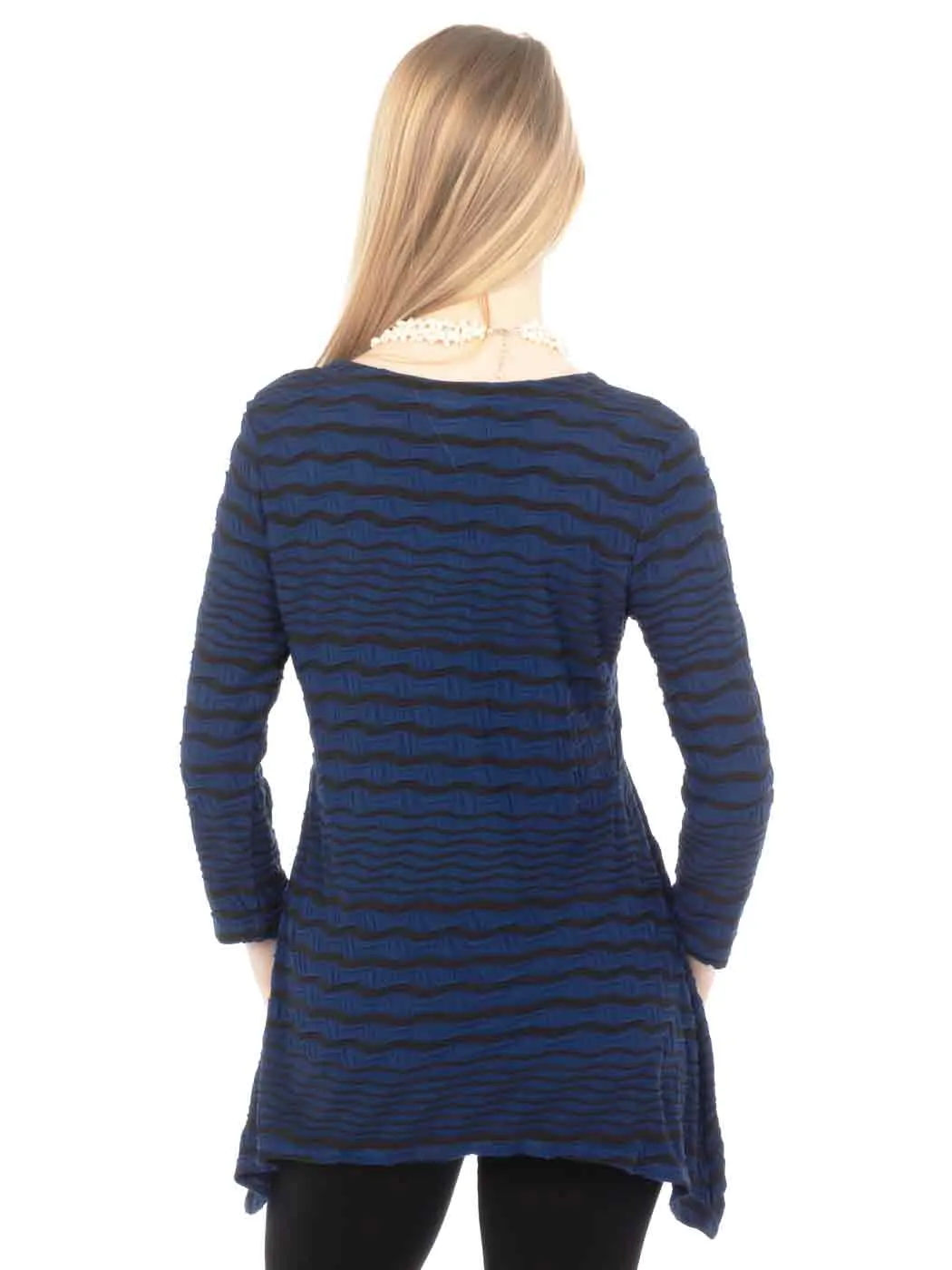 Tianello Stripe Knit Jersey Jacquard "Vadelle" Tunic