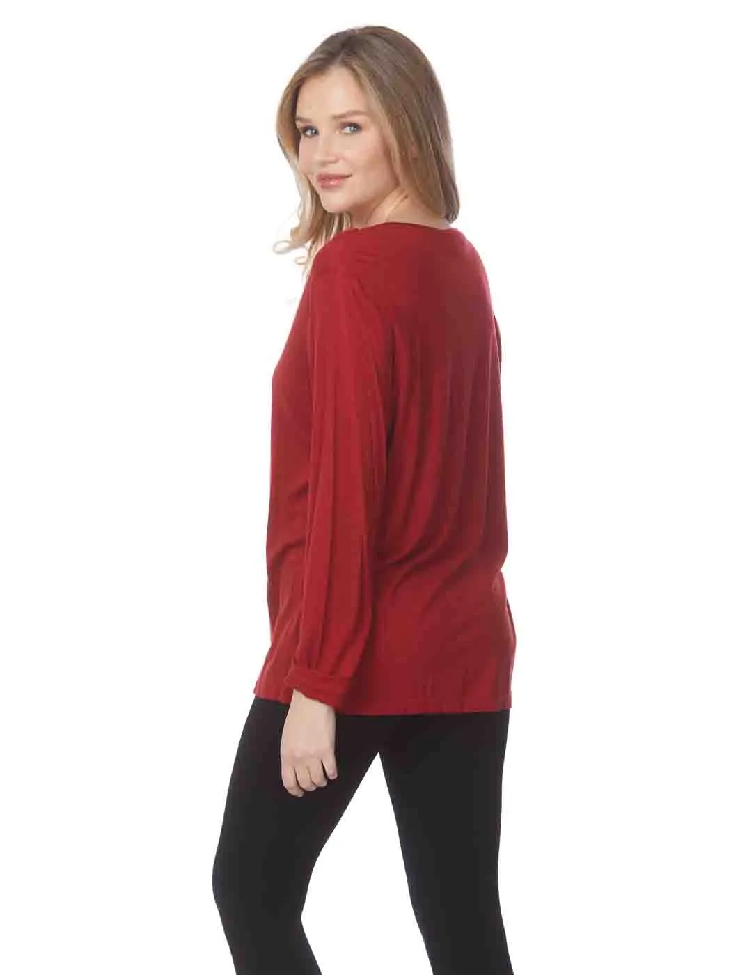 Tianello TENCEL™  Knit Long Sleeve "MASHA" Tee Shirt