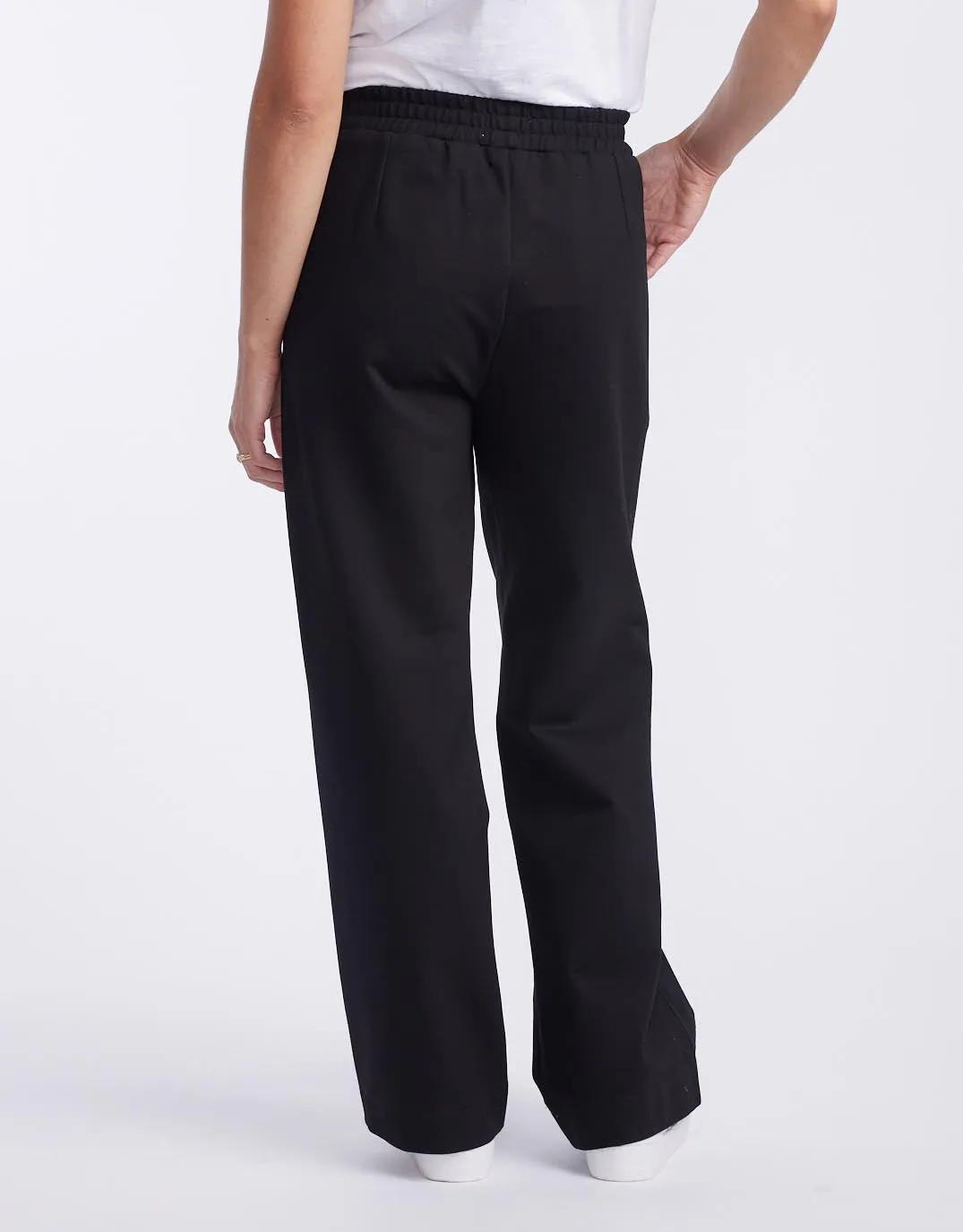 Timeless Straight Leg Ponti Pant - Black On Black